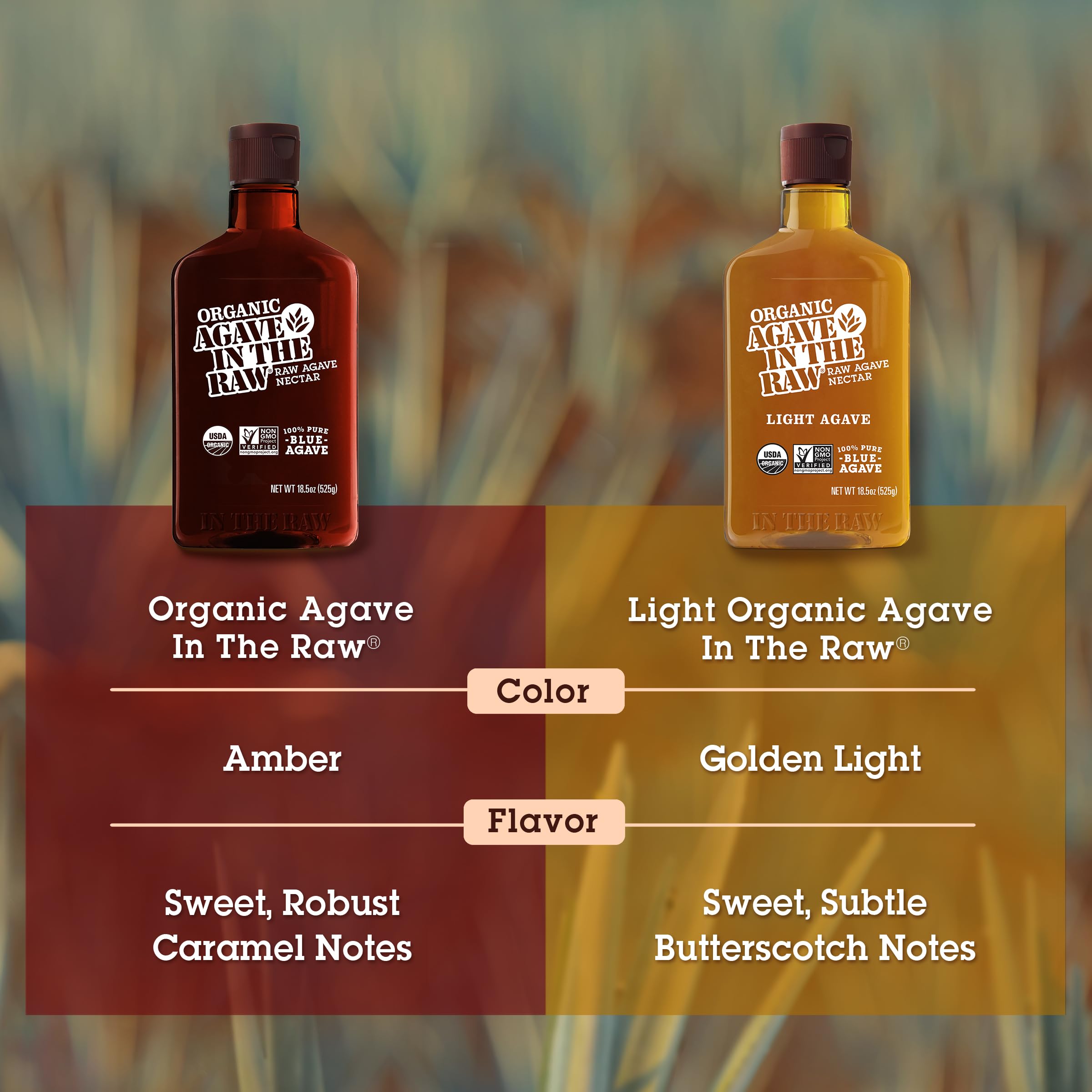 Organic Agave In The Raw Agave Nectar, 18.5 oz., Made With Organic Blue Agave From Mexico, USDA Organic, Non-GMO Project Verified, Kosher Vegan and Low Glycemic Index