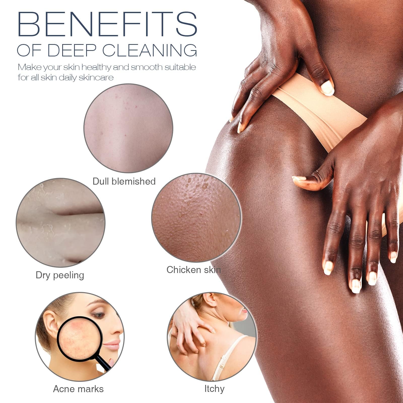 RIUOTA 3 Pieces Exfoliating Washcloth Shower Towel African Net Sponge Japanese Wash Cloth Face Exfoliating Sponge Loofah Exfoliating Body Scrubber for Body Exfoliation