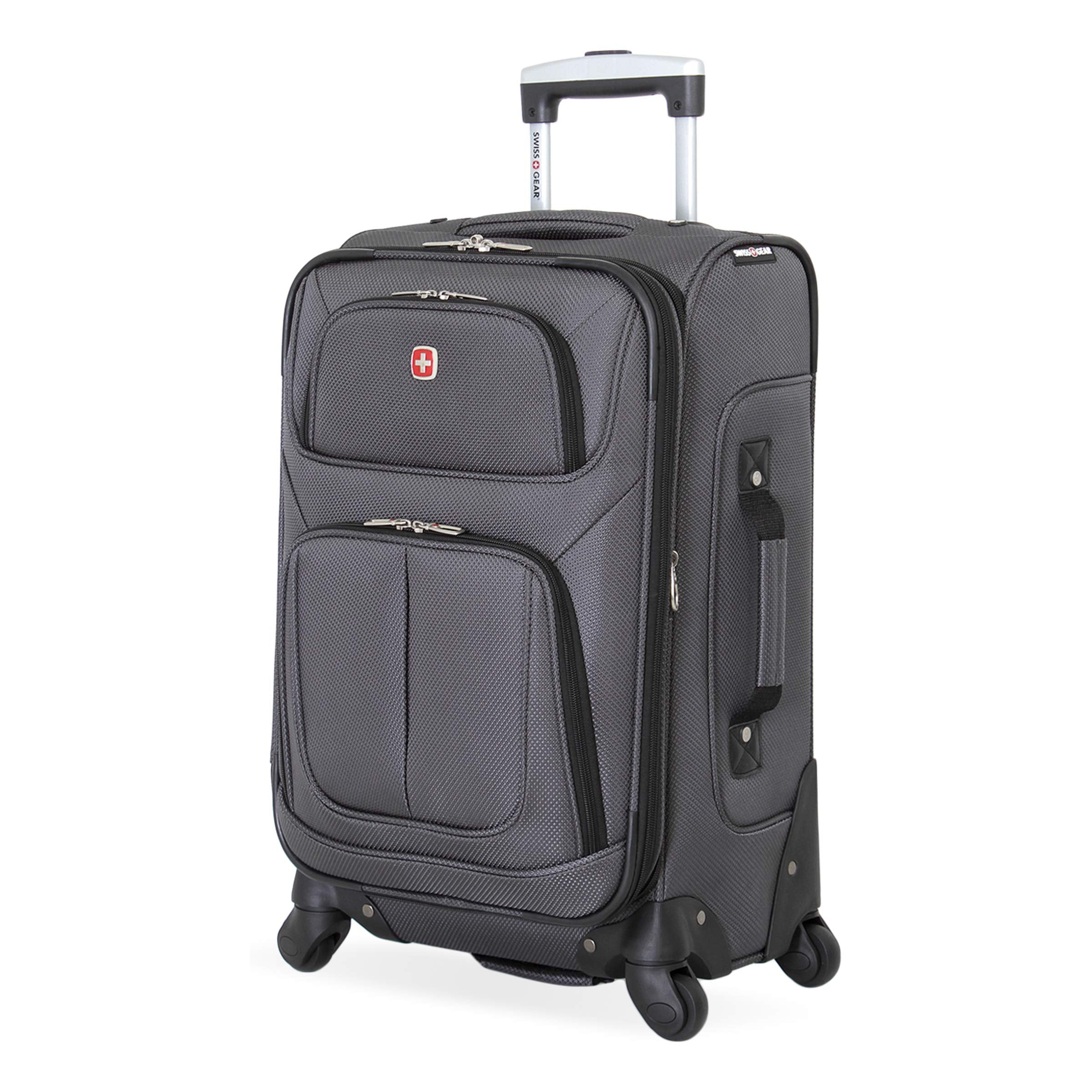 SwissGear Sion Softside Expandable Luggage, Dark Grey, Carry-On 21-Inch