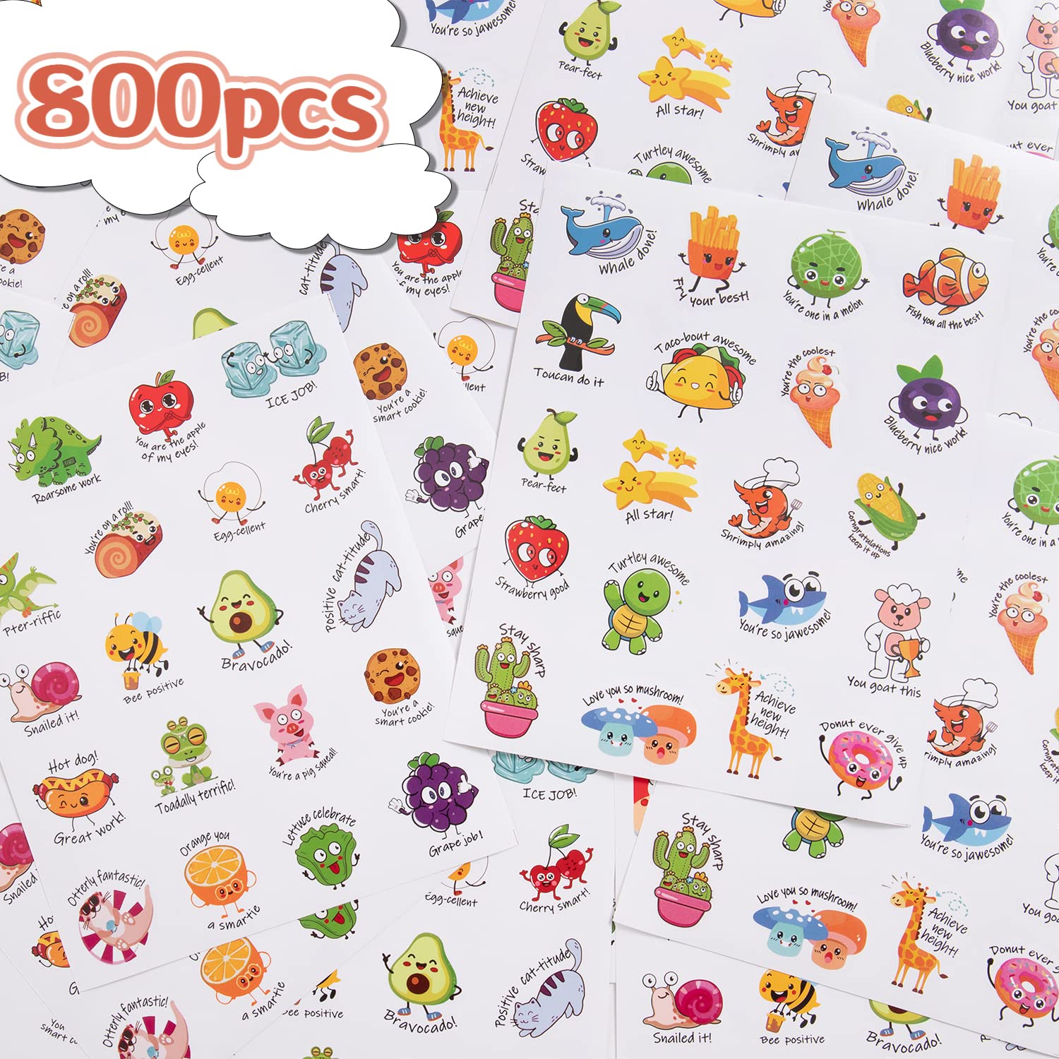 800pcsTeacher Classroom Motivational Stickers for Kids Students