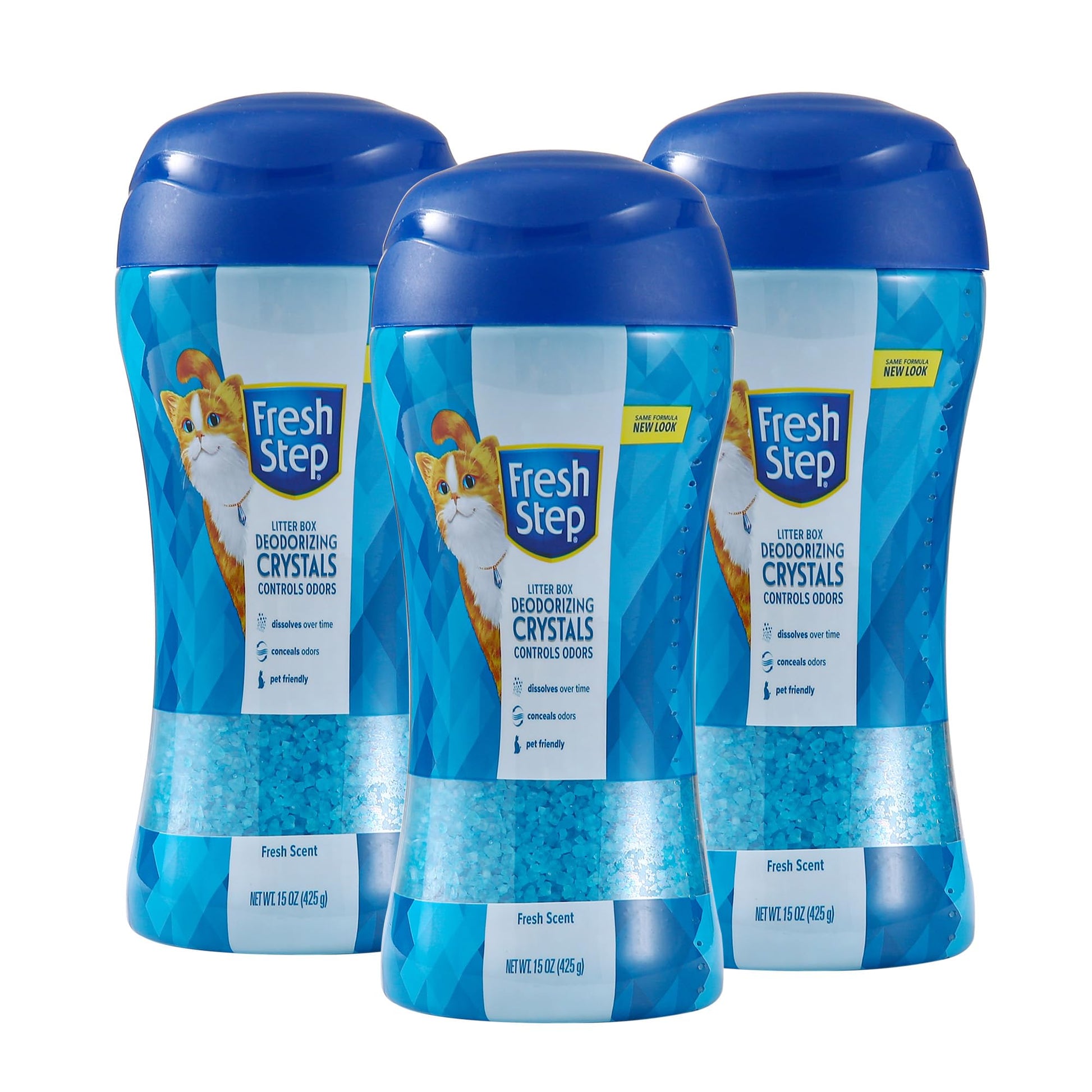 Fresh Step Cat Litter Crystals, Cat Litter Box Deodorizer Product for All Cats, Combats Cat Odors and Neutralizes Smells, Summer Breeze Scent, 15 Oz (Pack of 1)