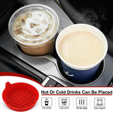 SINGARO Car Cup Holder Coaster, Silicone Cup Holder Insert, Universal Non-Slip Cup Holders, Car Accessories Interior for Women and Man 4 Pack Red