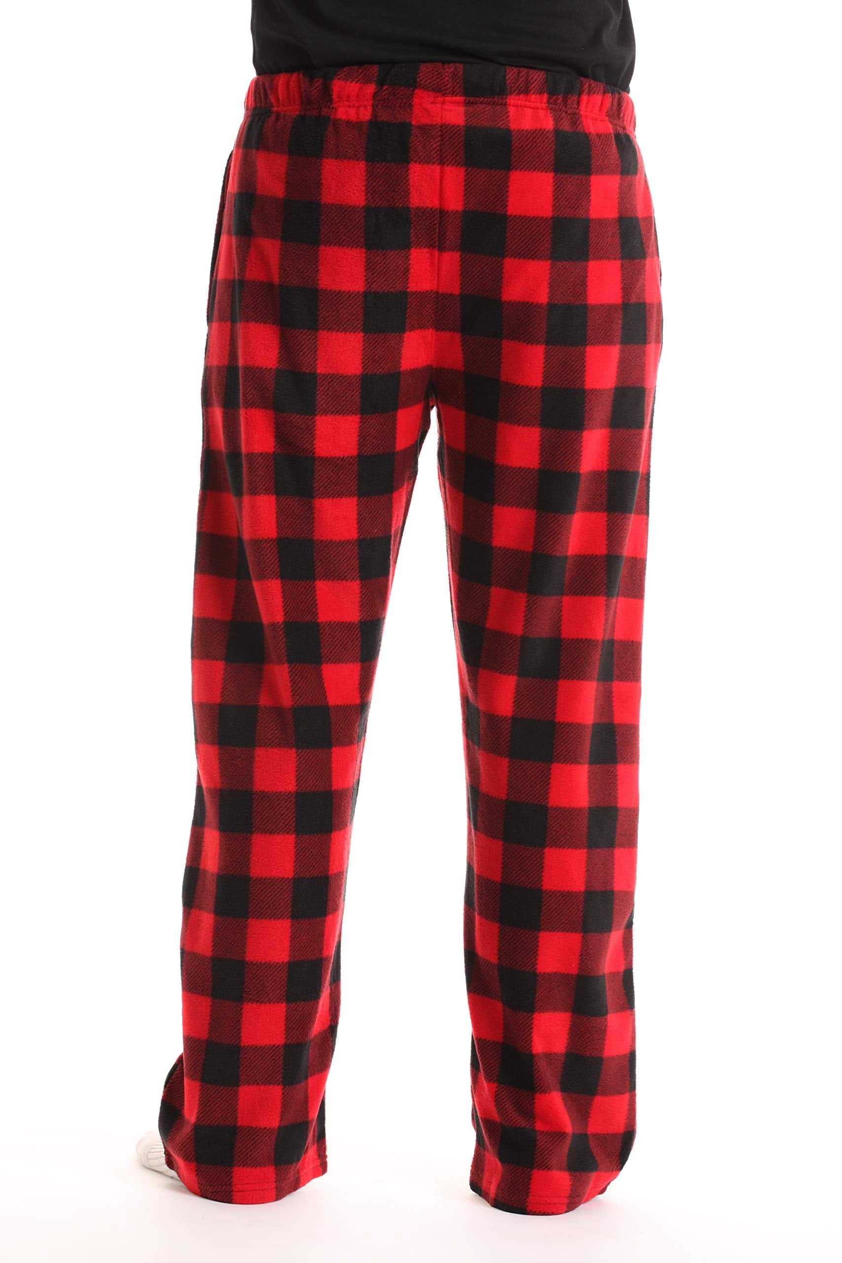 #FollowMe 45902-1A-XL Polar Fleece Pajama Pants for Men/Sleepwear/PJs, Red Buffalo Plaid, X-Large