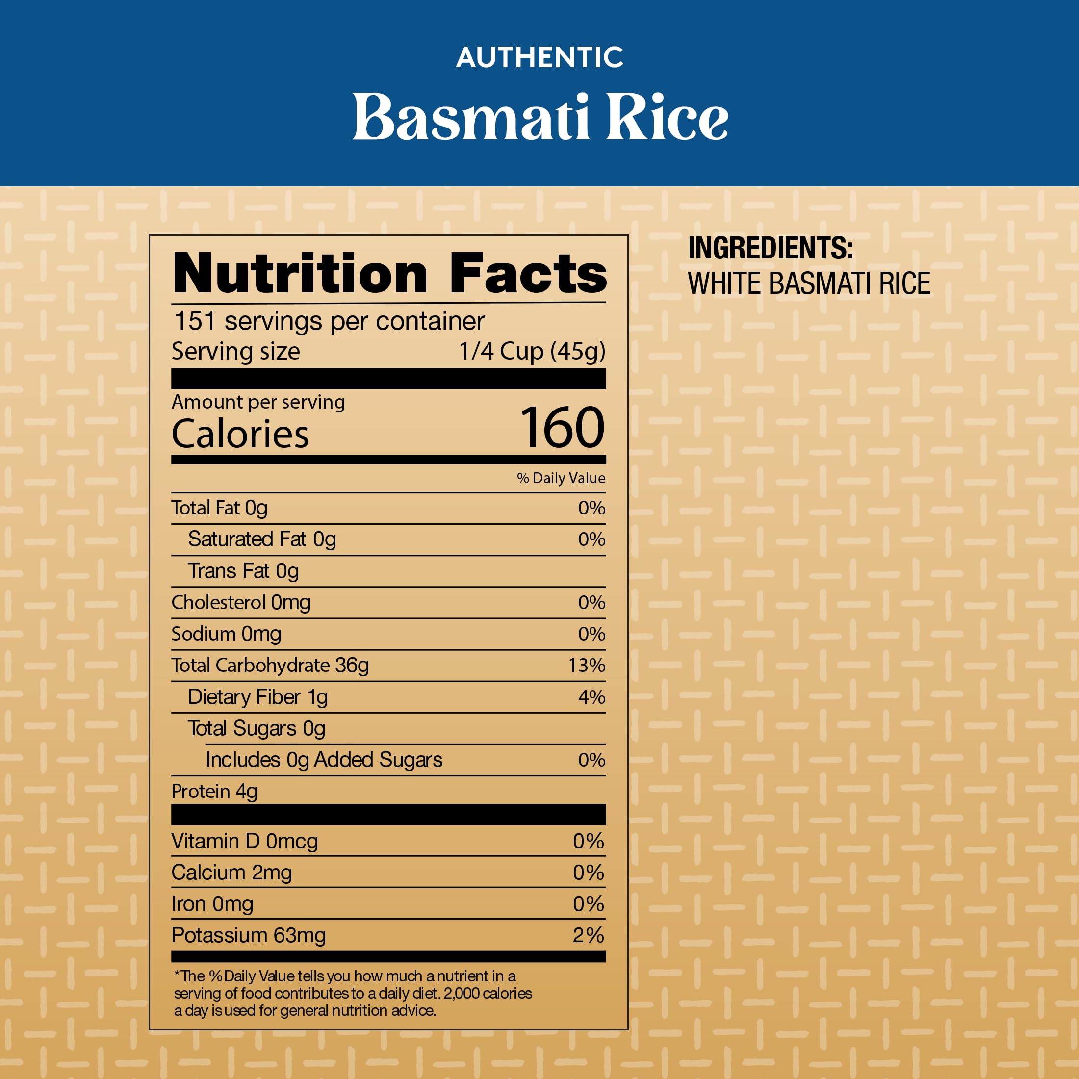 Royal - Naturally Aged Authentic Long Grain Indian White Basmati Rice - 15 lbs