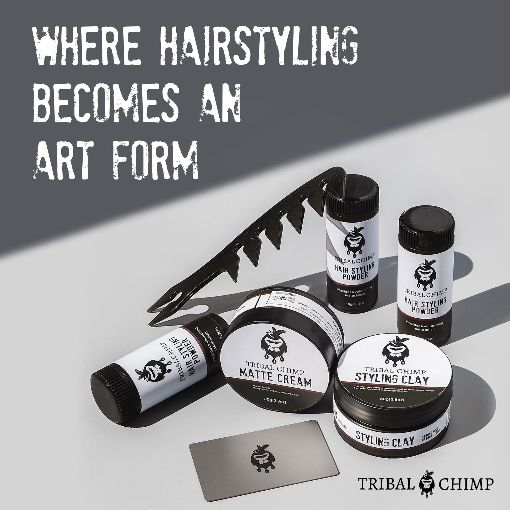 Tribal Chimp Hair Styling Powder for Men & Women – Hair Volumizer & Texture Powder for All Hair Types with Matte Finish – 24H Invisible Hold, Adds Volume & Texture, Non-Sticky and Smells Great – 10g