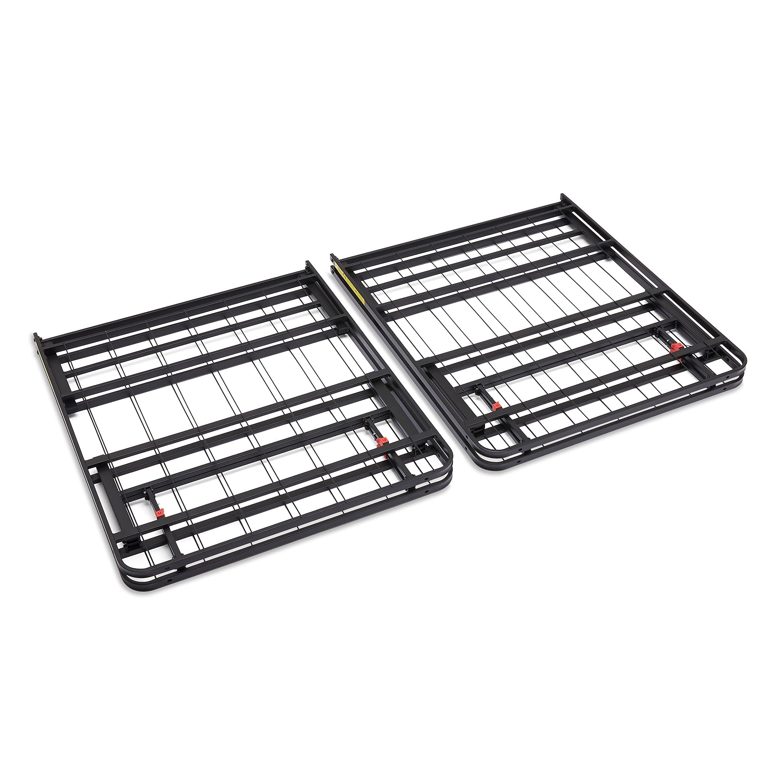 Amazon Basics Bed Frame with Storage, Foldable Metal Platform, Sturdy Steel, No Box Spring Needed, 14 inches High, Tool-Free Setup, Full Size, Black