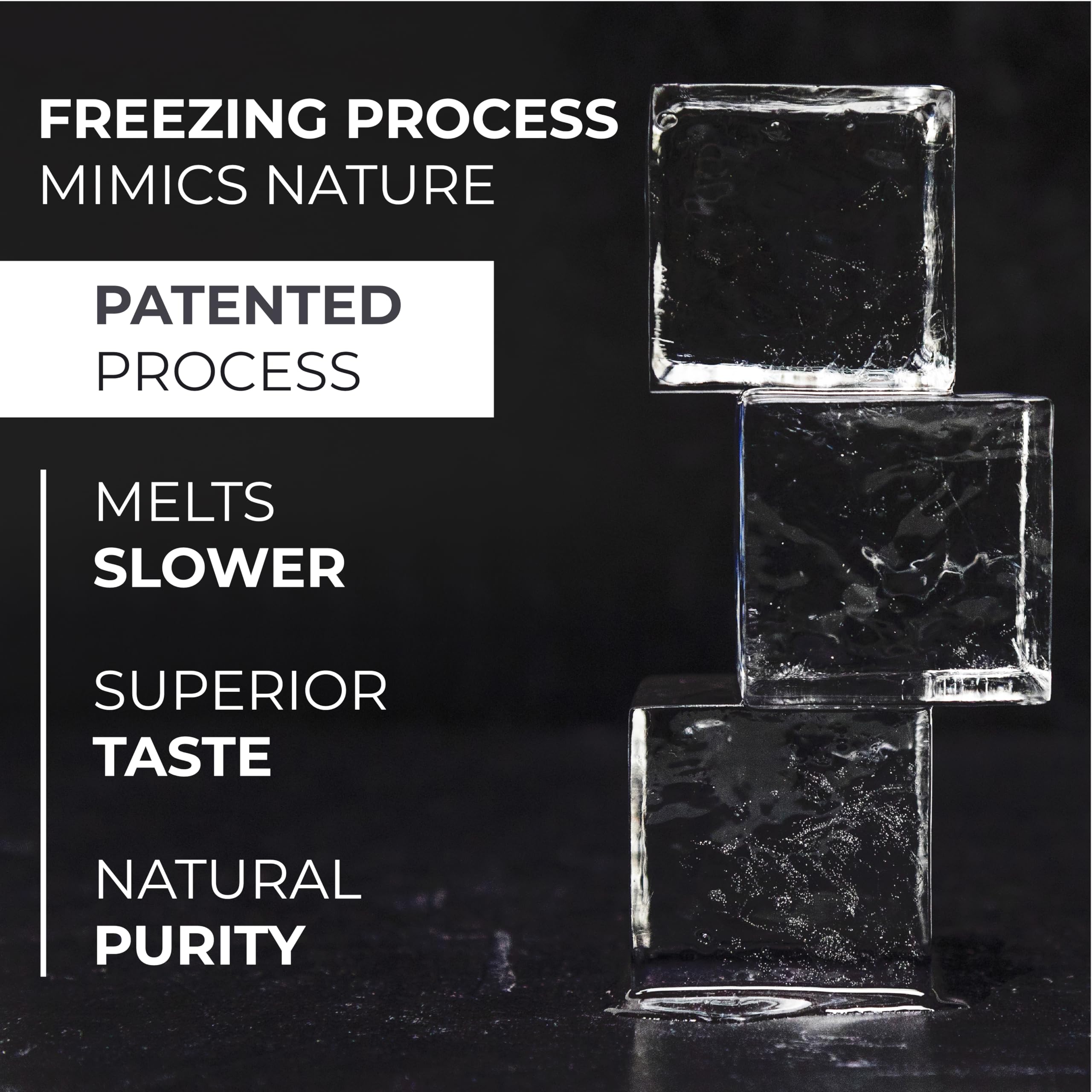 True Cubes Crystal Clear Ice Cube Maker, 4 Large 2"x2"x2" Ice Cubes for Cocktails and Drinks, Silicone Mold for Pure, Bartender-Quality Ice - Great for Hosting and Entertaining, Whiskey Gifts for Men