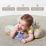 Taf Toys Baby Tummy Time Pillow | Perfect for 2-6 Months Old Babies, Enables Easier Development & Easier Parenting, Natural Developmental, Comfortable Tummy Time, Ergonomic Design, Detachable Toys