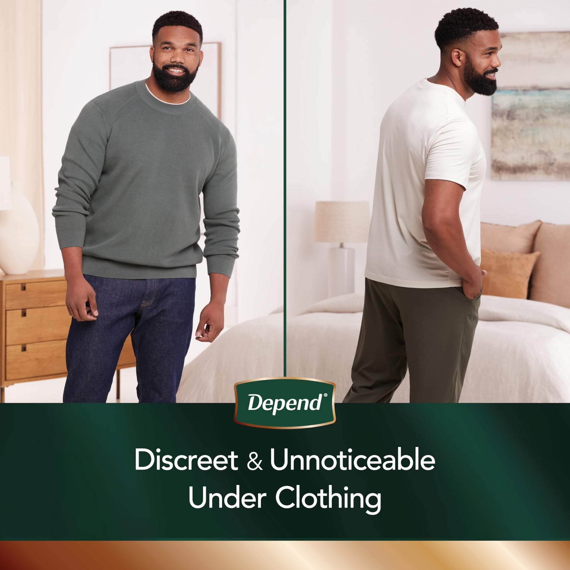Depend Real Fit Incontinence Underwear for Men, Disposable, Maximum Absorbency, Large/Extra Large, Black, 52 Count (2 packs of 26), Packaging May Vary