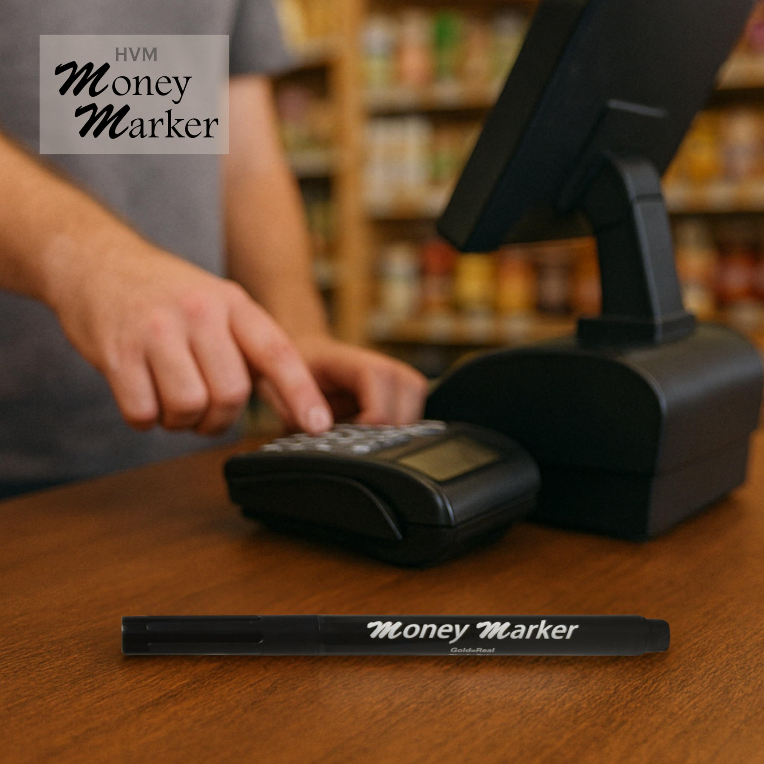 HVM Counterfeit Money Detector Pen (5 Counterfeit Pens) - Money Marker Bill Detector Pen with Upgraded Chisel Tip - Detect Fake Bills, Universal False Currency Checker Pack