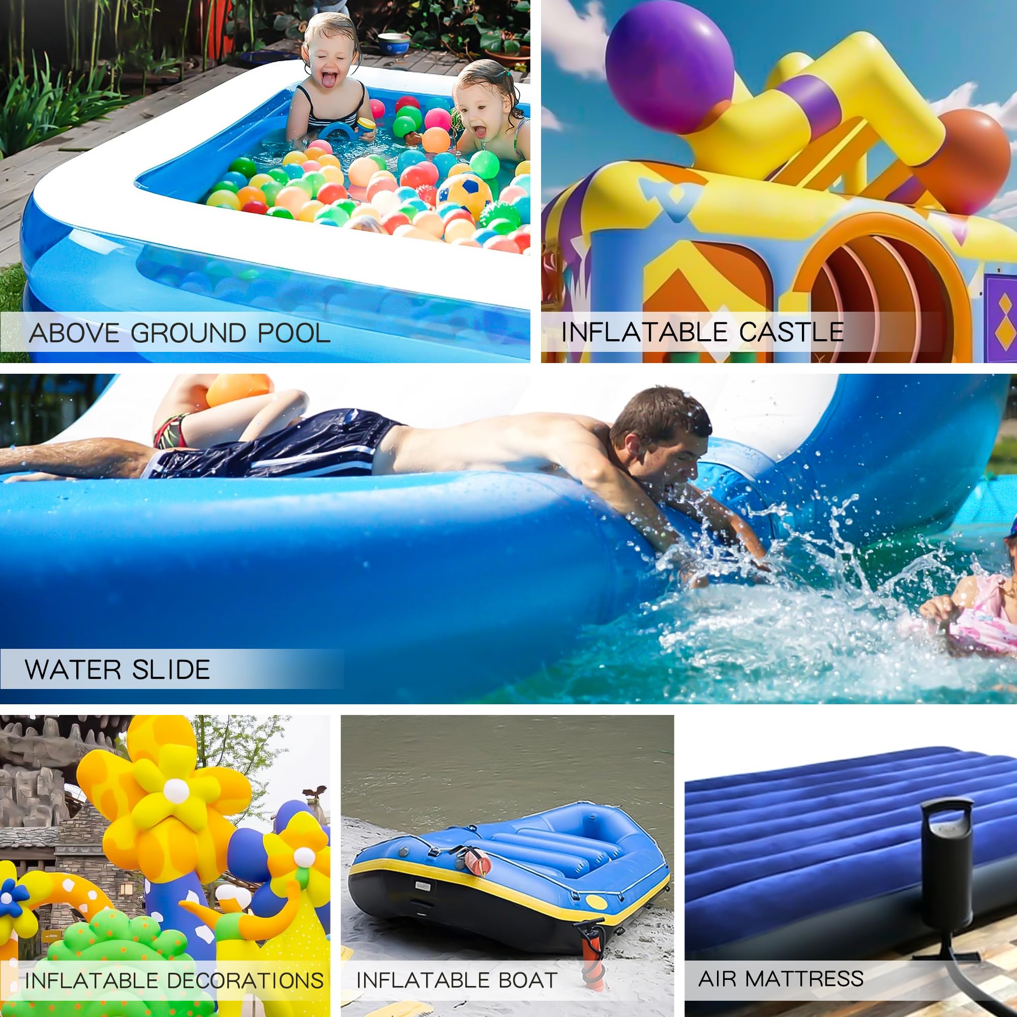 Breliter Inflatable Patch Repair Kit - Waterproof TPU Pool Repair Tape, Heavy Duty Repair Patch for Air Mattress, Bounce House, Inflatable Toys, Tent, Swimming Ring - 10 Packs of 2.5in x 2.5in, Square