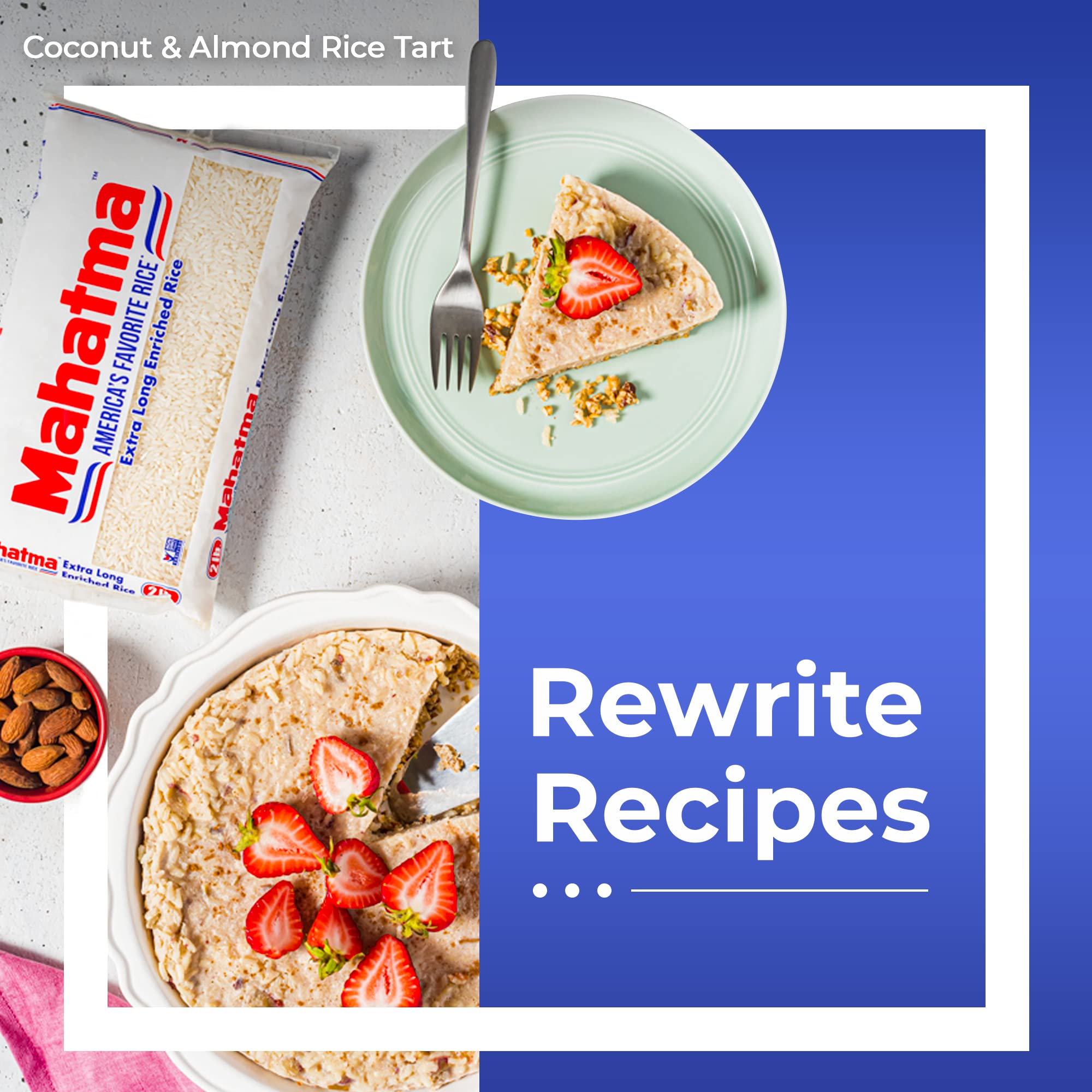 Mahatma Extra-Long-Grain Rice 5-Pound Rice Bag, Gluten-Free and Non-GMO White Bulk bag, 1 Bag of