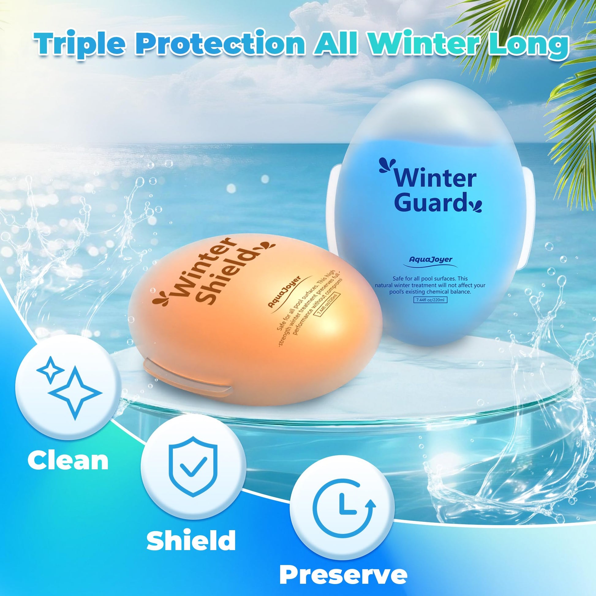 AquaJoyer Professional Pool Winter Closing Kit, Winterizing Kit, Close Your Above Ground or Inground Pool with Ease, Up to 30,000 Gallons