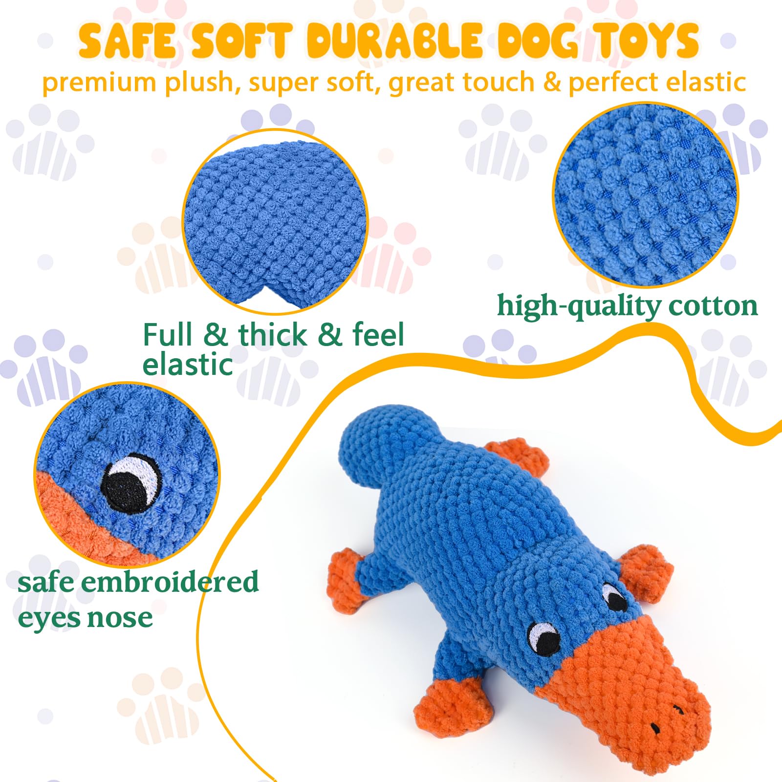 Vitscan Durable Dog Toys for Aggressive Chewers Large Breed/Dog Chew Toy/Indestructible Tough Squeaky Dog Toys/Interactive Dog Toys for Large Dogs/Plush Puppy Toys/Puppy Chew Toys for Teething