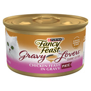Purina Fancy Feast Gravy Lovers Chicken Feast Pate in Wet Cat Food Gravy - (Pack of 24) 3 oz. Cans