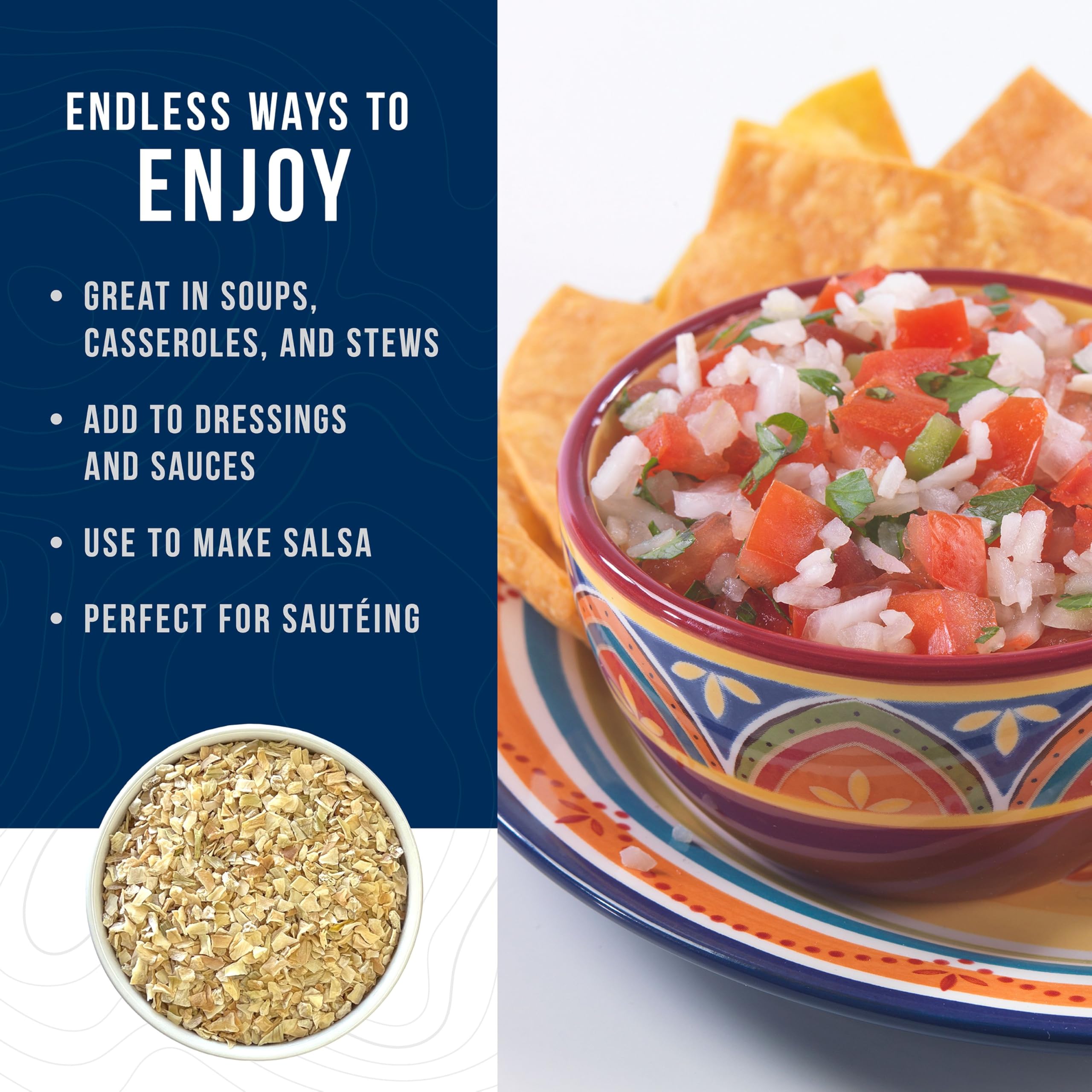 Augason Farms Dehydrated Chopped Onions Can, Emergency Food Supply, Everyday Meals, 130 Servings