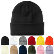 PFFY Beanie for Men and Women Unisex Knit Winter Beanies Hats Black