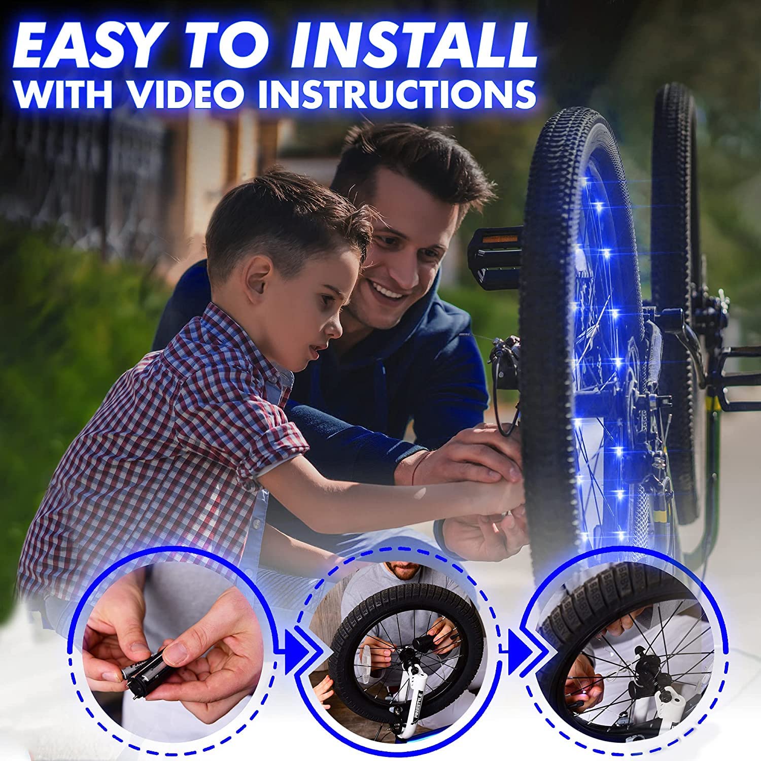 Activ Life Bike Wheel Lights (2 Tire, Color-Changing) Top Easter Basket Stuffers for Kids Girls Boys Teen Gifts; Best Spring Break Essentials & Beach Vacation Must Haves; Cool Family Fun Bday Presents