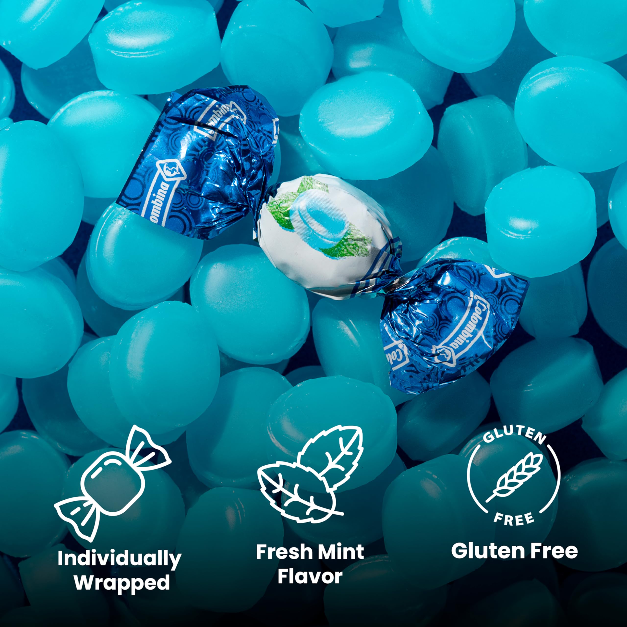 Colombina Delicate Mint Drops, Individually Wrapped Breath Saver Mini Mints, 2.2lbs (Pack of 1)