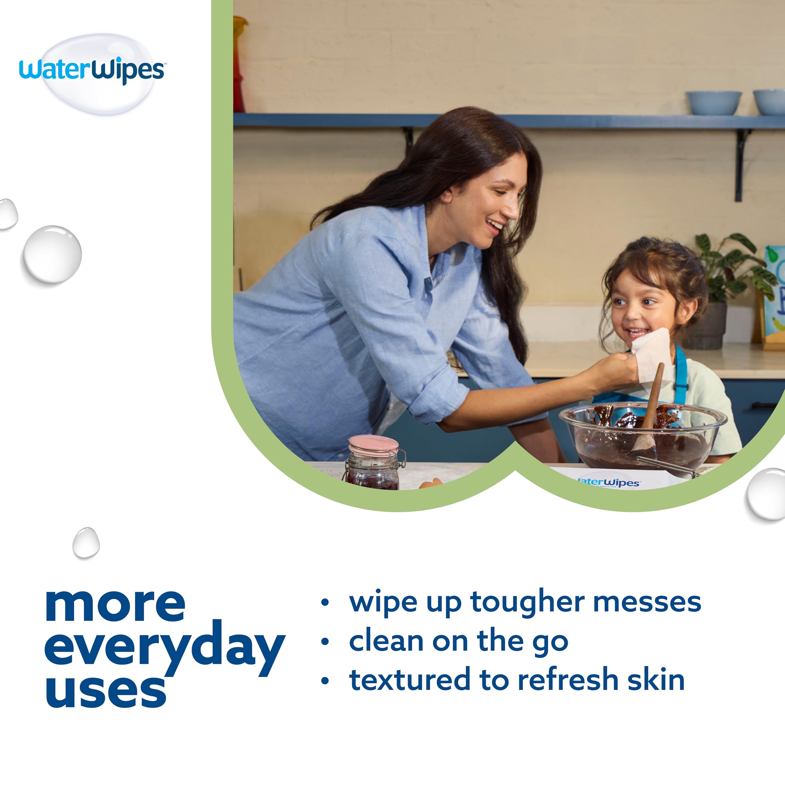 WaterWipes Sensitive+ Baby & Toddler Wipes, 3-In-1 Cleans, Cares, Protects, 99.9% Water, Textured Clean, Unscented & Hypoallergenic, 540 Count (Pack of 9)