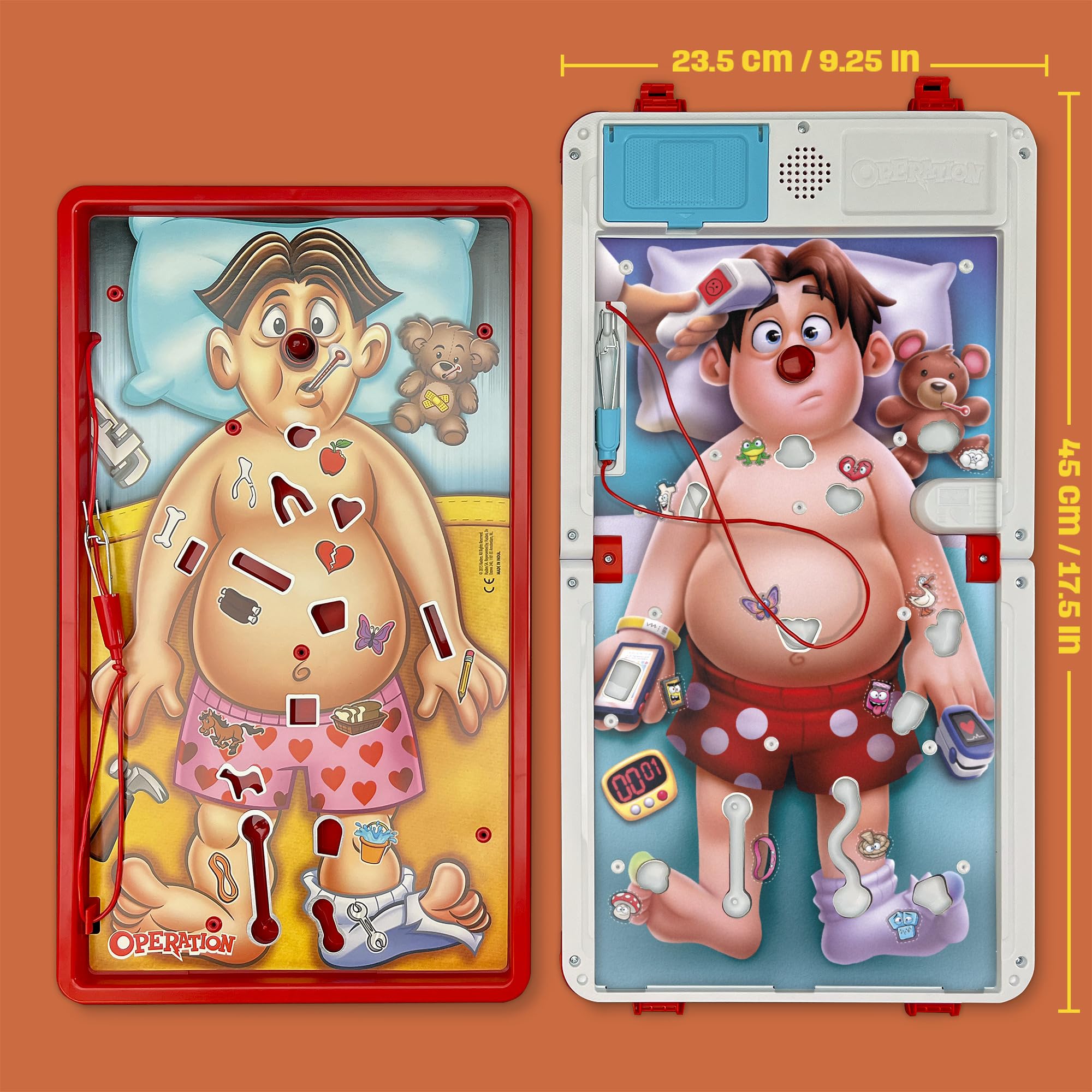 Operation Electronic Board Game with All-in-One Carrying Case | 2 Ways to Play | Ages 6+ | 1+ Players | 10 Mins. | Fun Kids Games