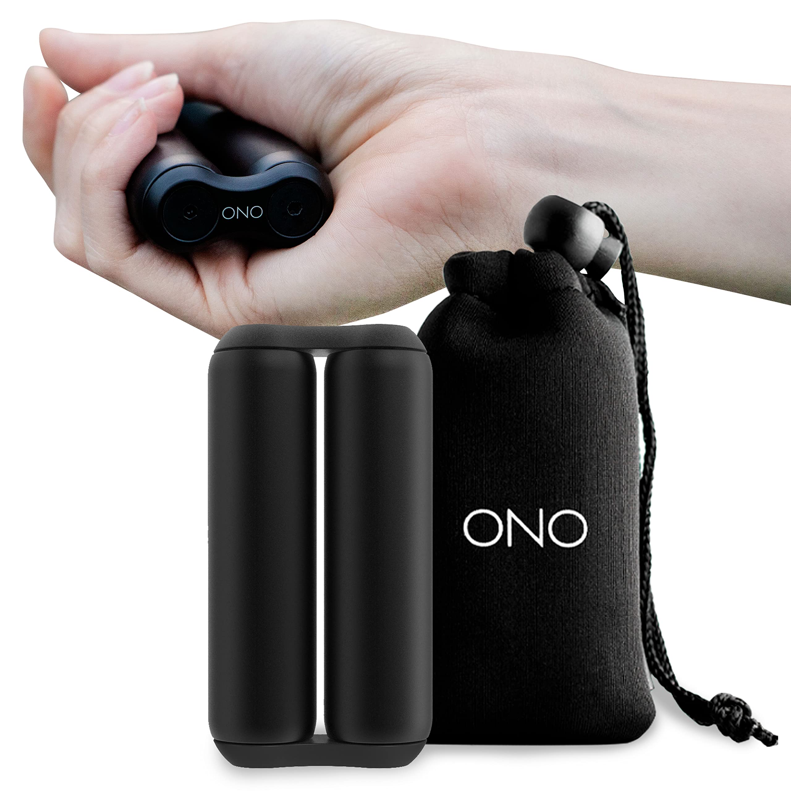 ONO Roller - Handheld Fidget Toy for Adults | Help Relieve Stress, Anxiety, Tension | Promotes Focus, Clarity | Compact, Portable Design (Full Size/Aluminum, Black)
