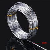 TecUnite Aluminum Craft Wire for Sculpting Armature Bendable Craft Wire for DIY Jewelry Making (1 Roll,Silver,10 M X 3 mm)