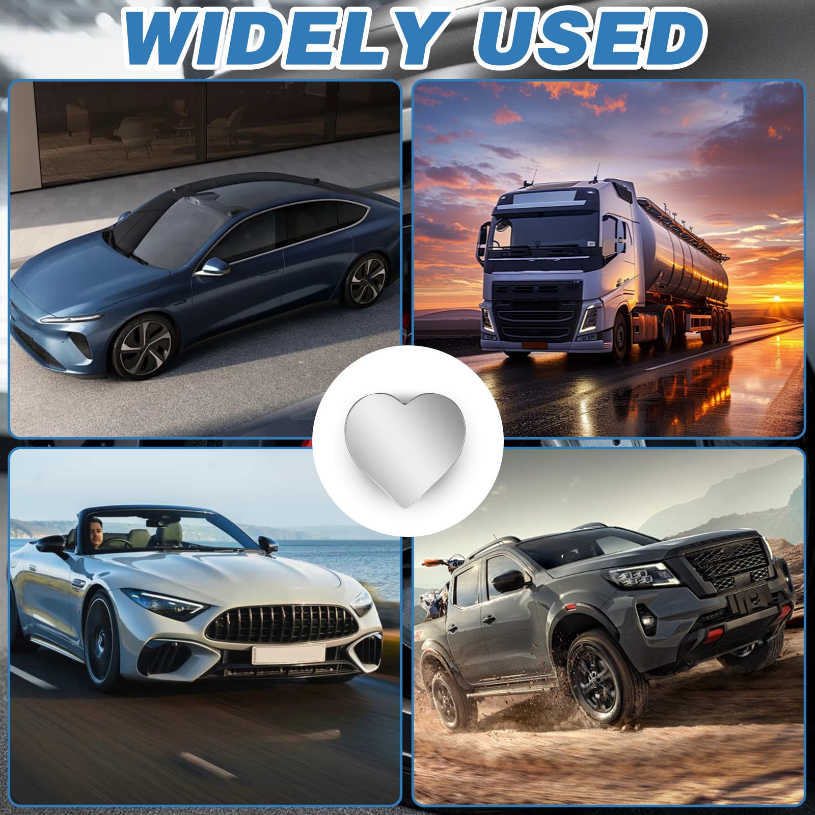 2Pcs Cars Heart Shaped Blind Spot Mirrors Car Side Mirror Blindspot Adjustabe Angle Removable Wide Angle Convex RearView Mirror for Enhanced Safety Universal Fit Stick, Car Accessories for Cars Suvs