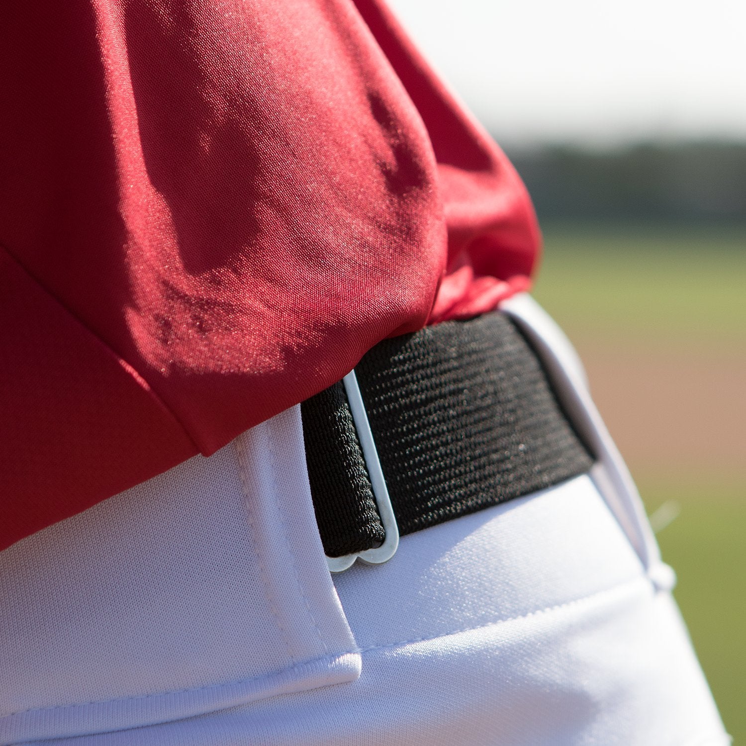 Champion Sports Youth Uniform Adjustable Elastic Belt Adults – 1.5" Wide – for Baseball, Softball & More, Black, Youth (18-32 Inches)