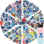 100Pcs Stitch Stickers for Girl, Cute Cartoon Gifts for Kids, Waterproof Lilo&Stitch Decal for Teen Water Bottle, Laptop, Travel Case, Guitar, Phone, Skateboard, Bike, Scrapbook (Blue)