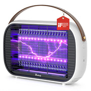 Buzbug LED Bug Zapper Outdoor Indoor, 10 Years Lifespan Lamp, Rechargeable 5200mAh Battery, Portable Camping Fruit Fly Mosquito Moth Gnat Wasp Trap, Killer, Zapper -MA015C (White)