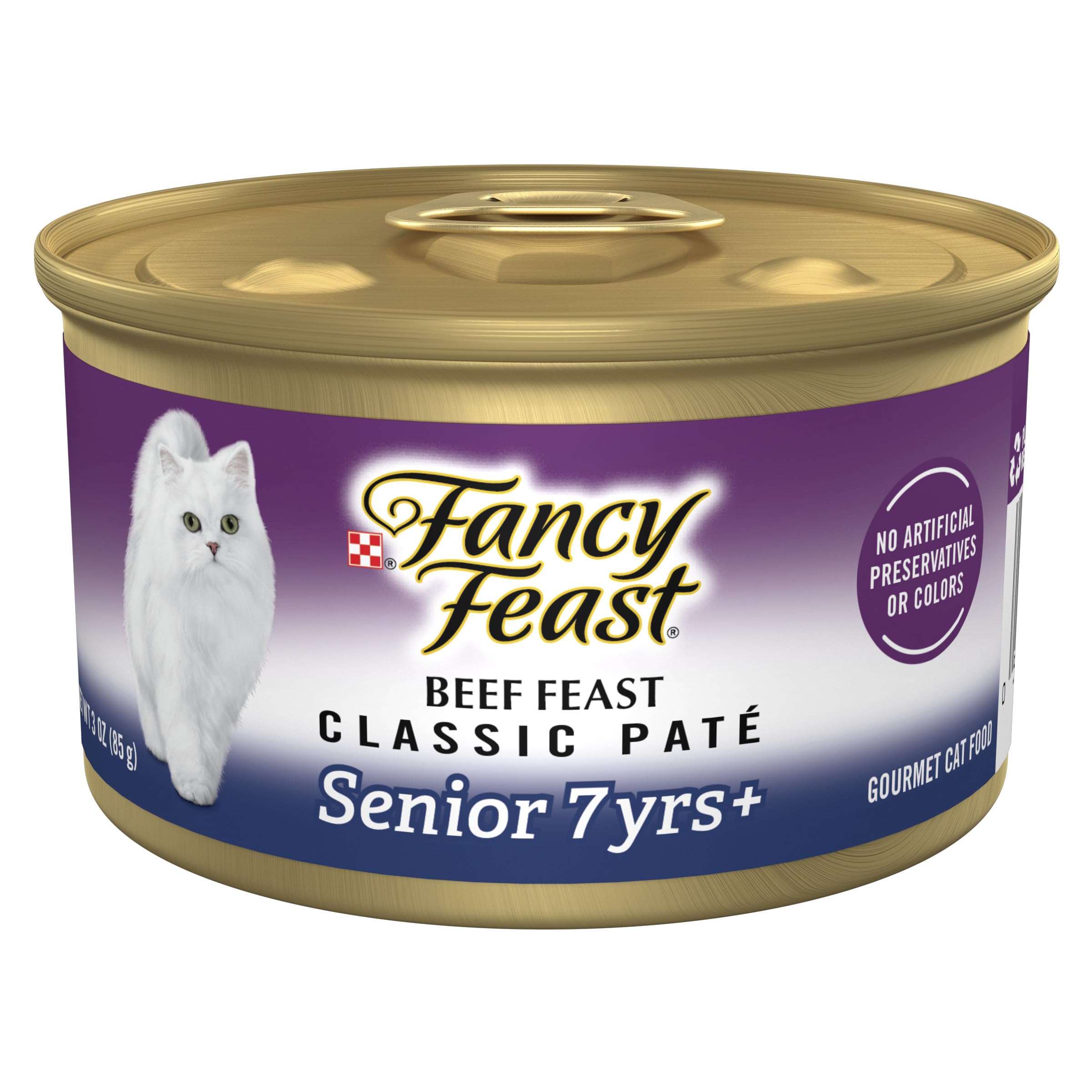 Purina Fancy Feast Senior Wet Cat Food 7 Years Plus Chicken Feast in Gravy Minced - (Pack of 24) 3 oz. Cans
