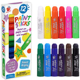 TBC The Best Crafts Paint Sticks,24 Classic Colors, Washable Paint, Non-toxic, Tempera Paint Sticks for Kids and Students