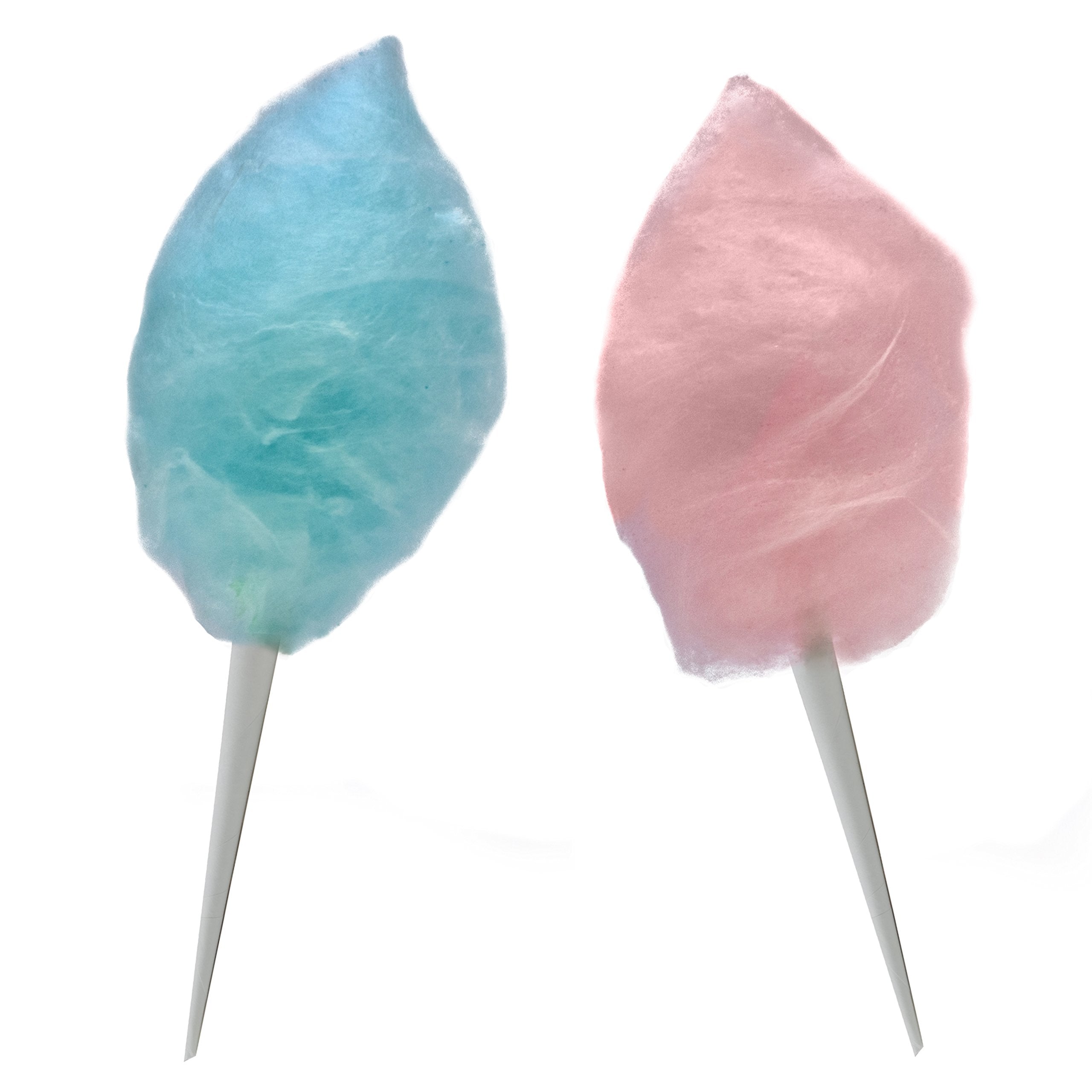 The Candery Cotton Candy Floss Sugar (2-Pack) Includes 100 Premium Cones | Raspberry Blue and Strawberry | Plastic, Reusable Jars | Easy Pour Spout or Scoop | Includes Scooper | 3 LBS Jars