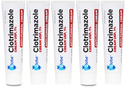 (5 pack) Globe Clotrimazole Antifungal Cream 1% (1 oz) Relieves the itching, burning, cracking and scaling associated with fungal infections | Compare to the Name Brand Active Ingredient