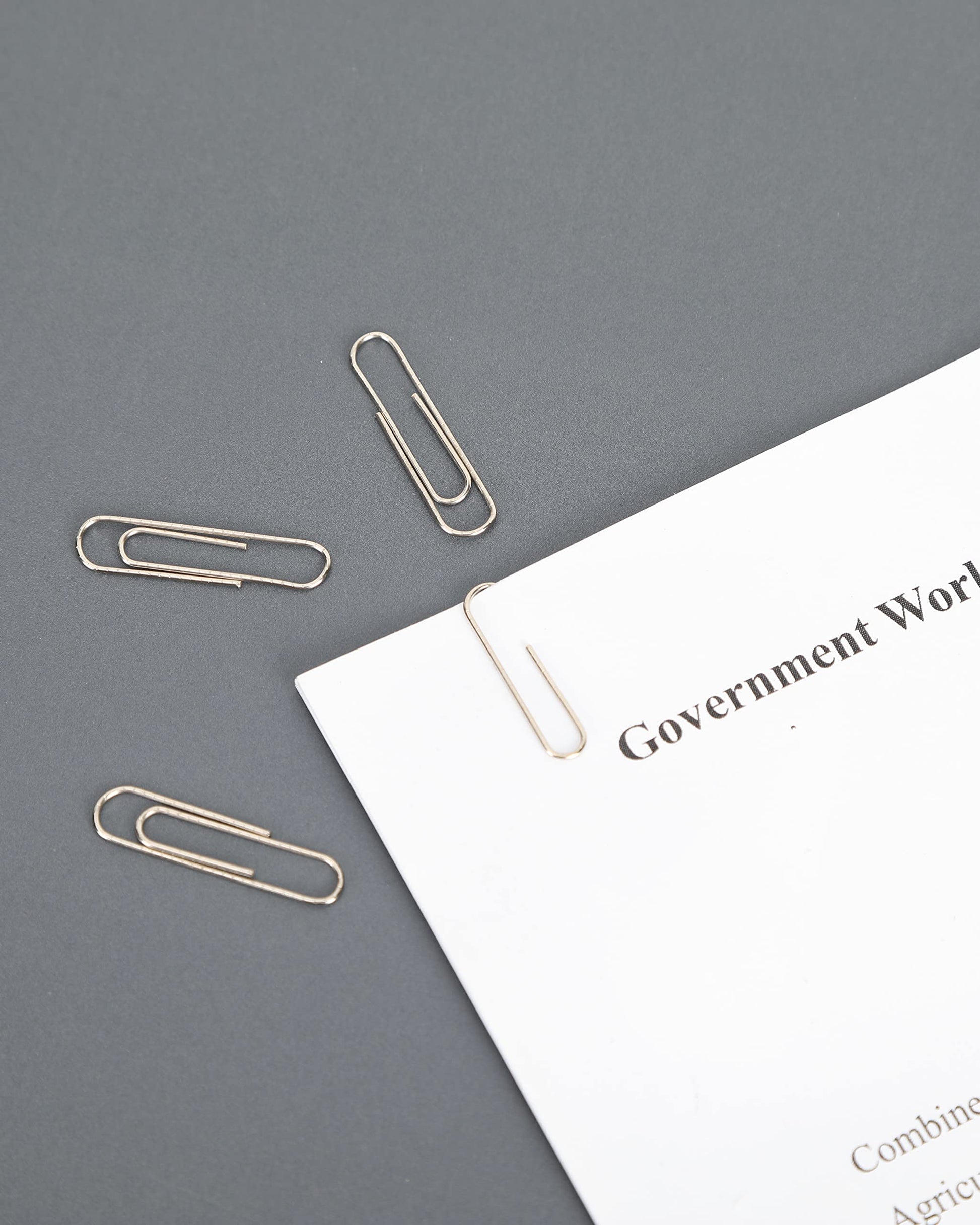 PAPERPAL Paperclips for Office School & Personal Use, #1 Nonskid Paper Clip (1-2/7"), 600 Medium Paper Clips (6 Boxes of 100 Each), Silver