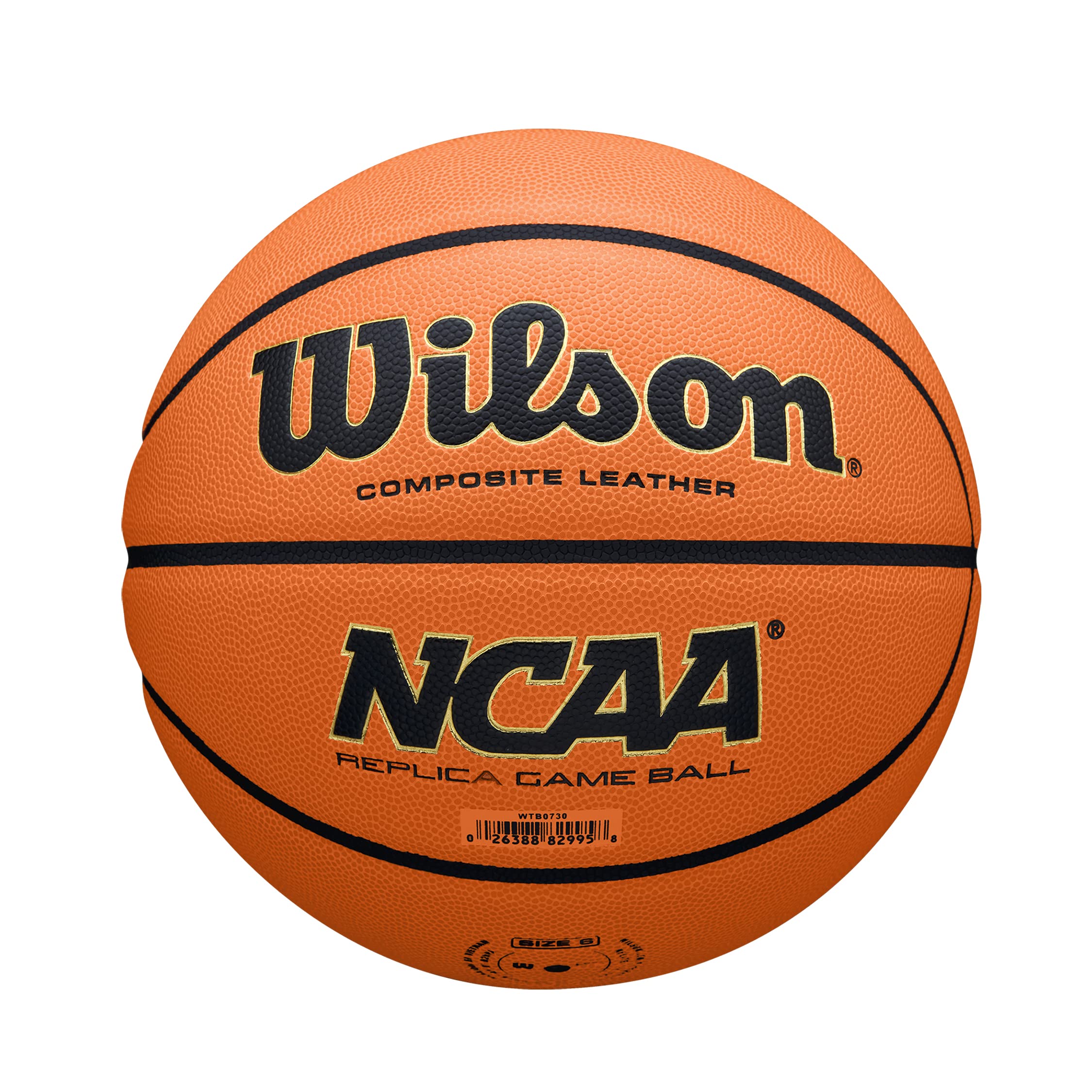 Wilson NCAA Evo NXT Replica Basketball - Size 6 - 28.5", Orange