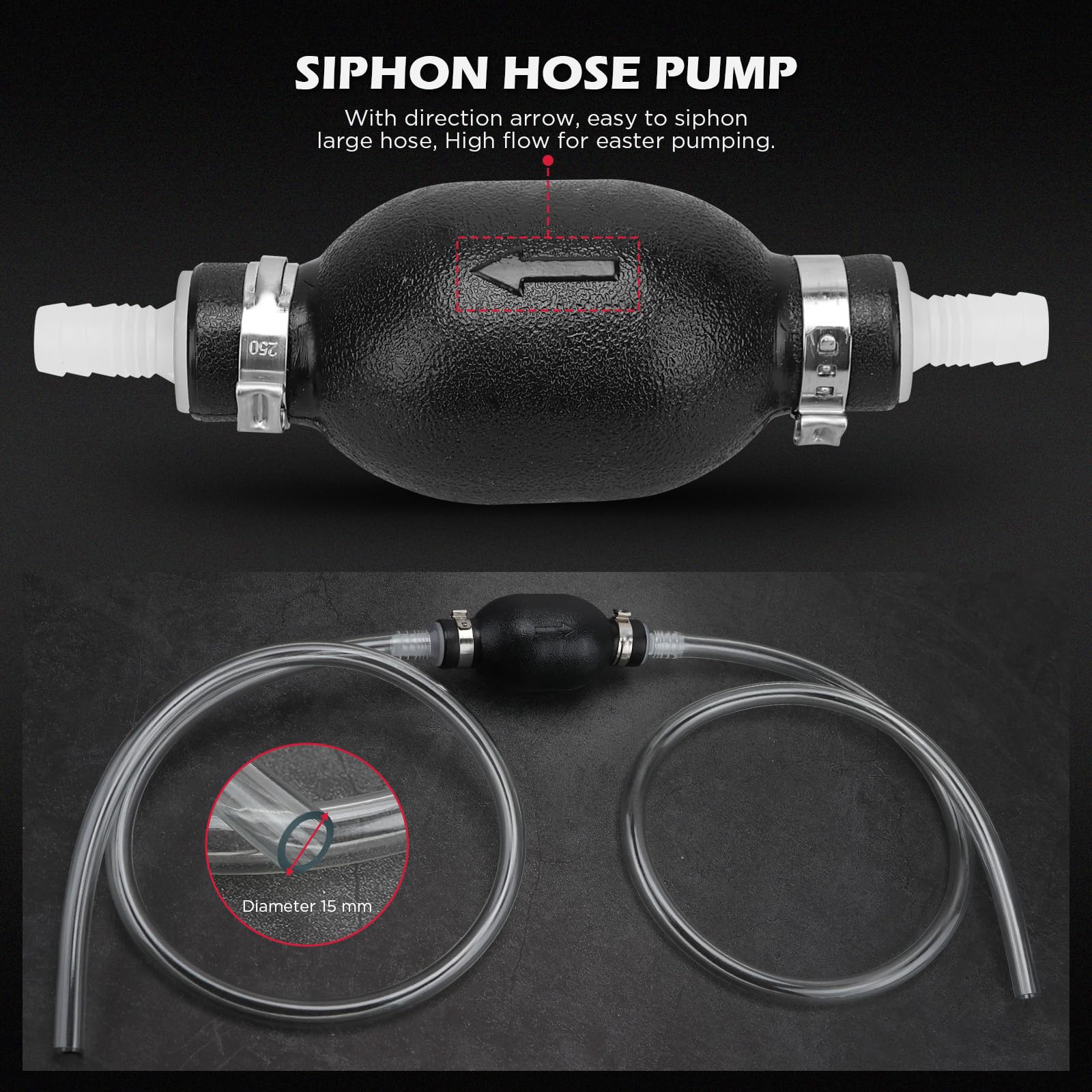 22-Piece No-Spill Coolant Filling Funnel Kit and Siphon Hose Pump, Radiator Coolant Filling Spill-Proof Funnel Kit with Adapters, Extensions, PVC Hose, Engine Oil Funnels, Towel for Universal Vehicle