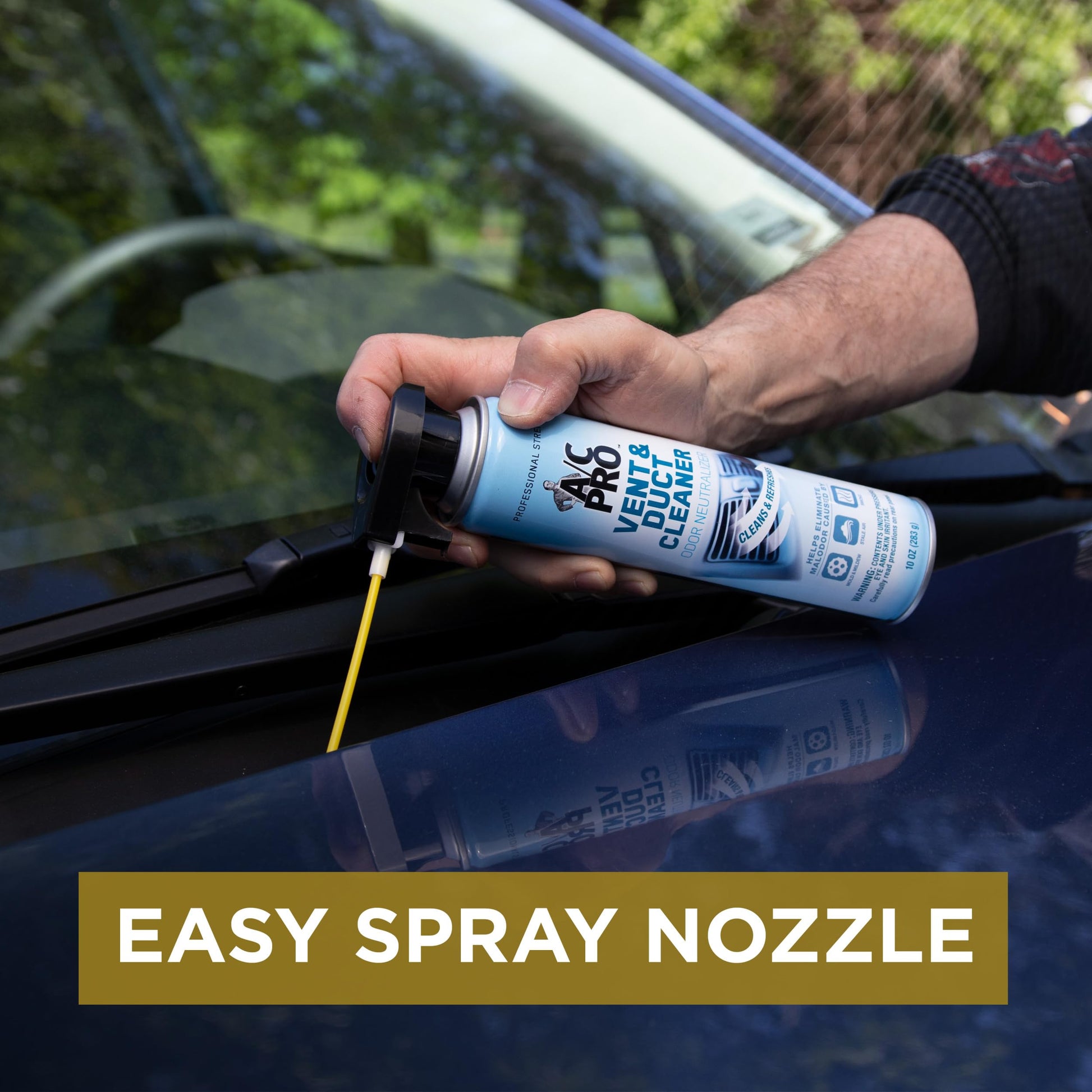 InterDynamics Certified A/C Pro Vent and Duct Cleaner, Professional Strength Odor Eliminator for Cars, Truck, HVAC, 10 Oz