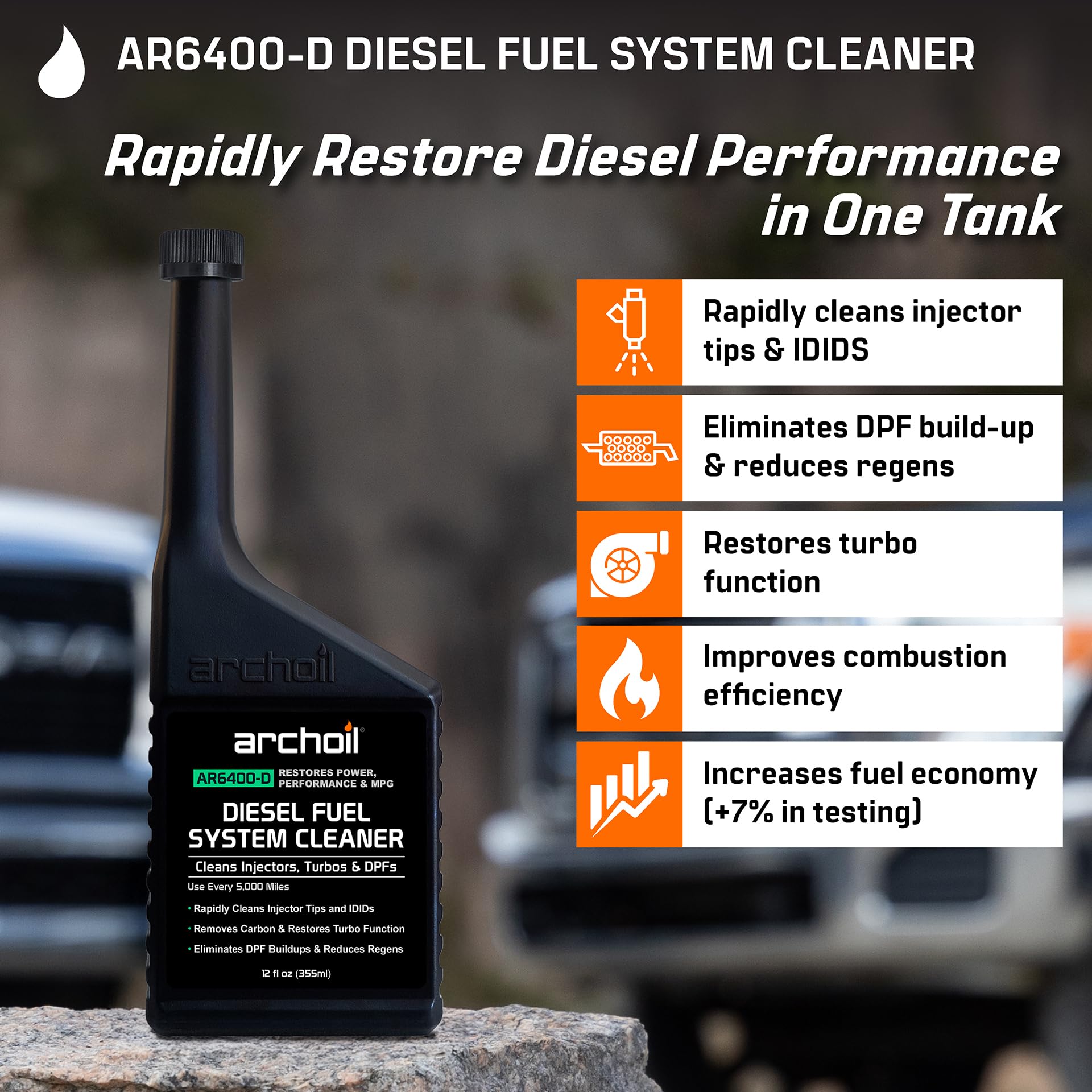 Archoil Diesel Fuel System Kit - AR6500 Diesel Treatment (40 oz) + AR6400-D Diesel Fuel System Cleaner