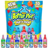 Baby Bottle Pop Holiday Candy Lollipops - 10 Ct Bulk Candy Lollipops with Powdered Sugar Dip in Assorted Fruity Flavors - Fun Candy For Stocking Stuffers, Party Favors, Holiday Gifts For Kids