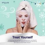 SpaLife Holiday Treats Facial Masks 12-Pack Assorted - Festive Christmas Skincare for Soothing and Nourishing - Gingerbread, Sundae, Cocoa & Eggnog