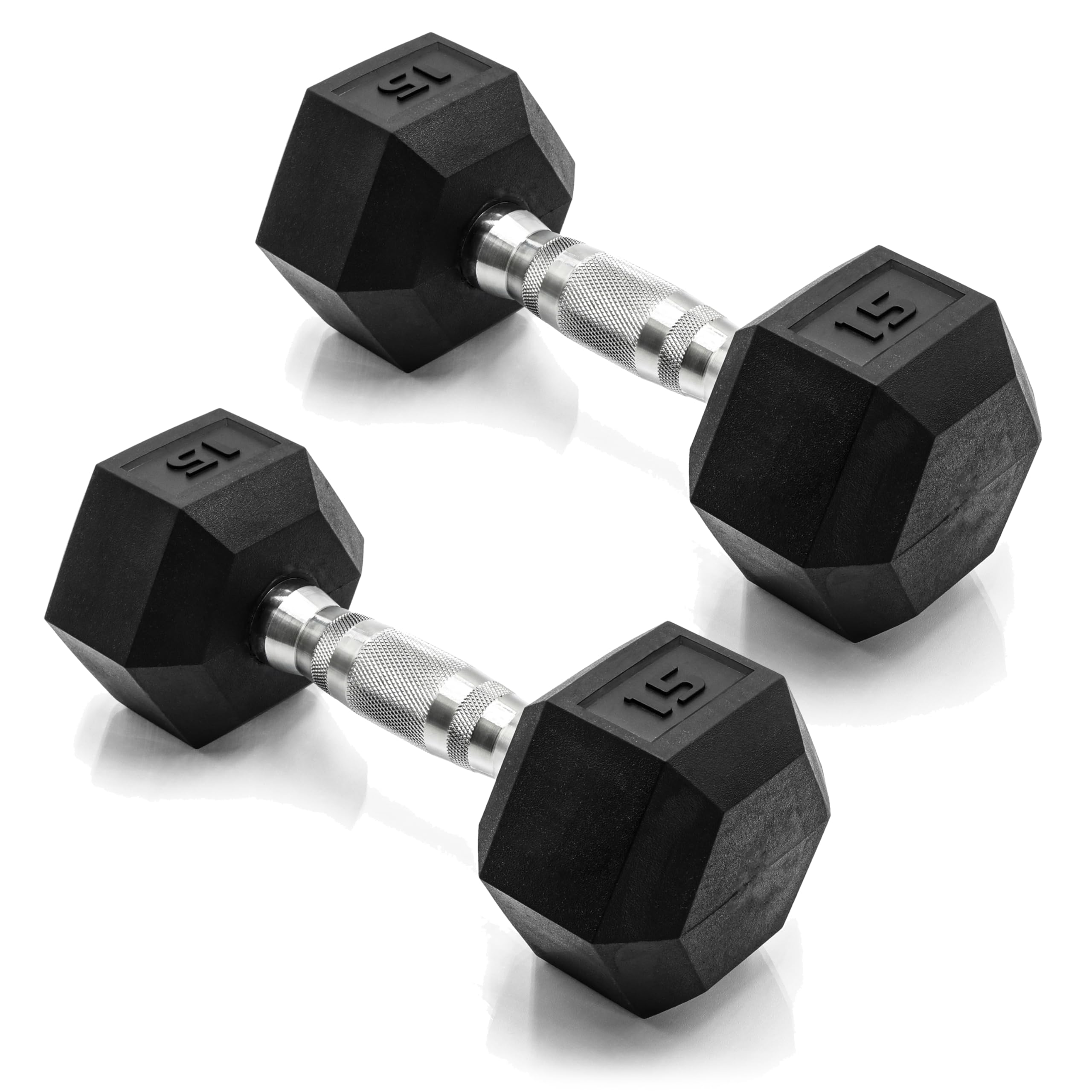 CAP Barbell 25 LB Pair Coated Hex Dumbbell Weight