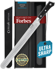 Cutluxe Brisket Knife – 12" Carving & Slicing Knife for Meat & BBQ – Razor Sharp German Steel, Sheath Included, Ergonomic Full Tang Handle Design – Artisan Series