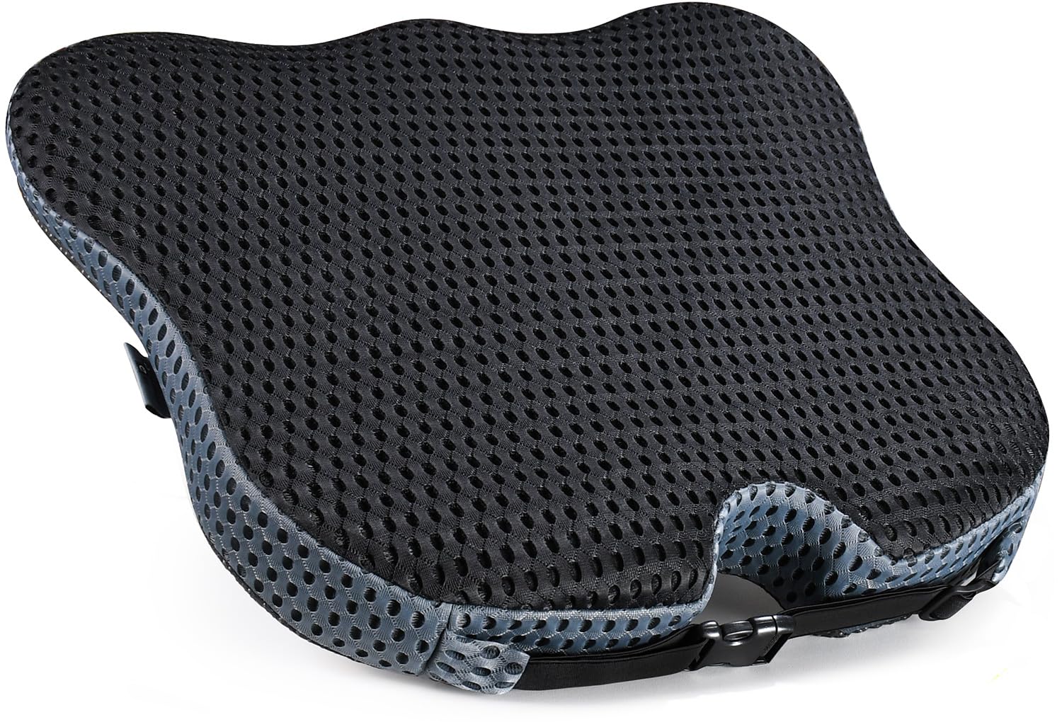 Soft Dense Memory Foam Car Seat Cushion for Driving - Seat Cushion for Car Seat Driver with Wedge Design & Raised Back to Broaden Vision, Provides Comfort for Lower Back & HIPS (Passenger Use Too)
