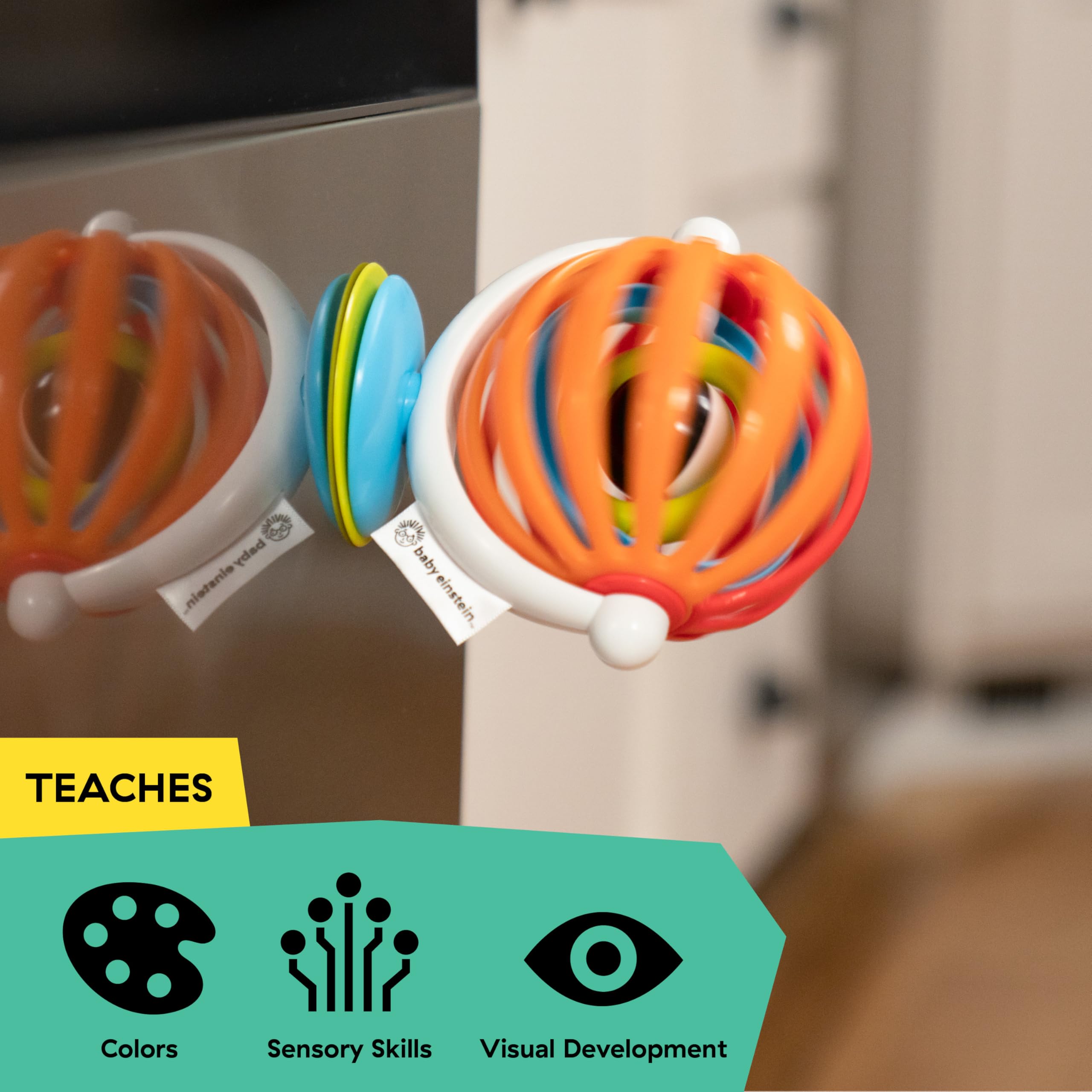 Baby Einstein Sticky Spinner BPA-free Suction Cup High Chair Activity Toy and Tray Toy for Early Development, 3mo+