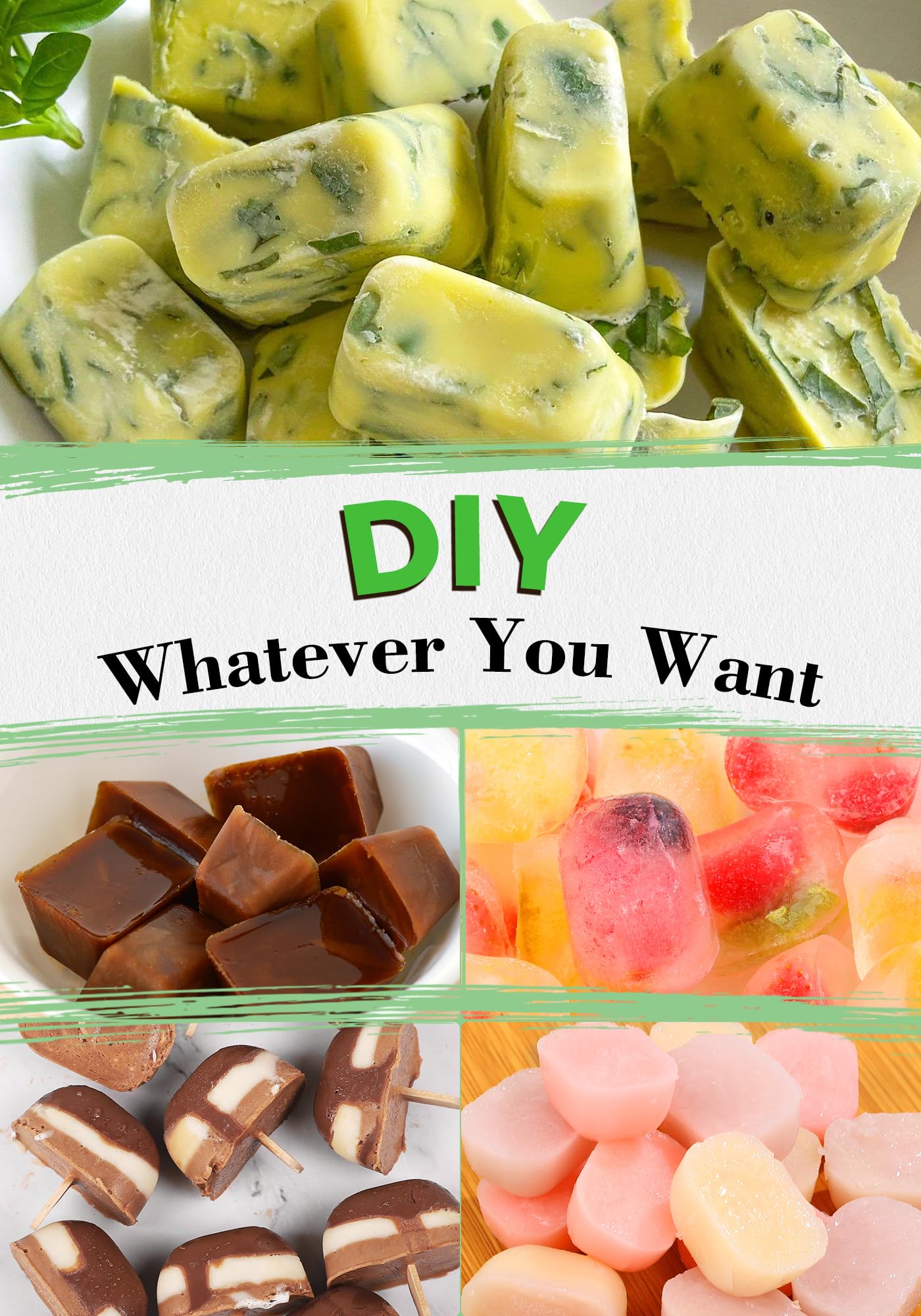 DOQAUS Ice Cube Tray with Lid and Bin, 4 Pack Easy Pop Out Silicone Ices Cubes Trays for Freezer with Cover, Stackable Compact Ice Bucket Kits, for Soup, Food, Cocktail, Coffee