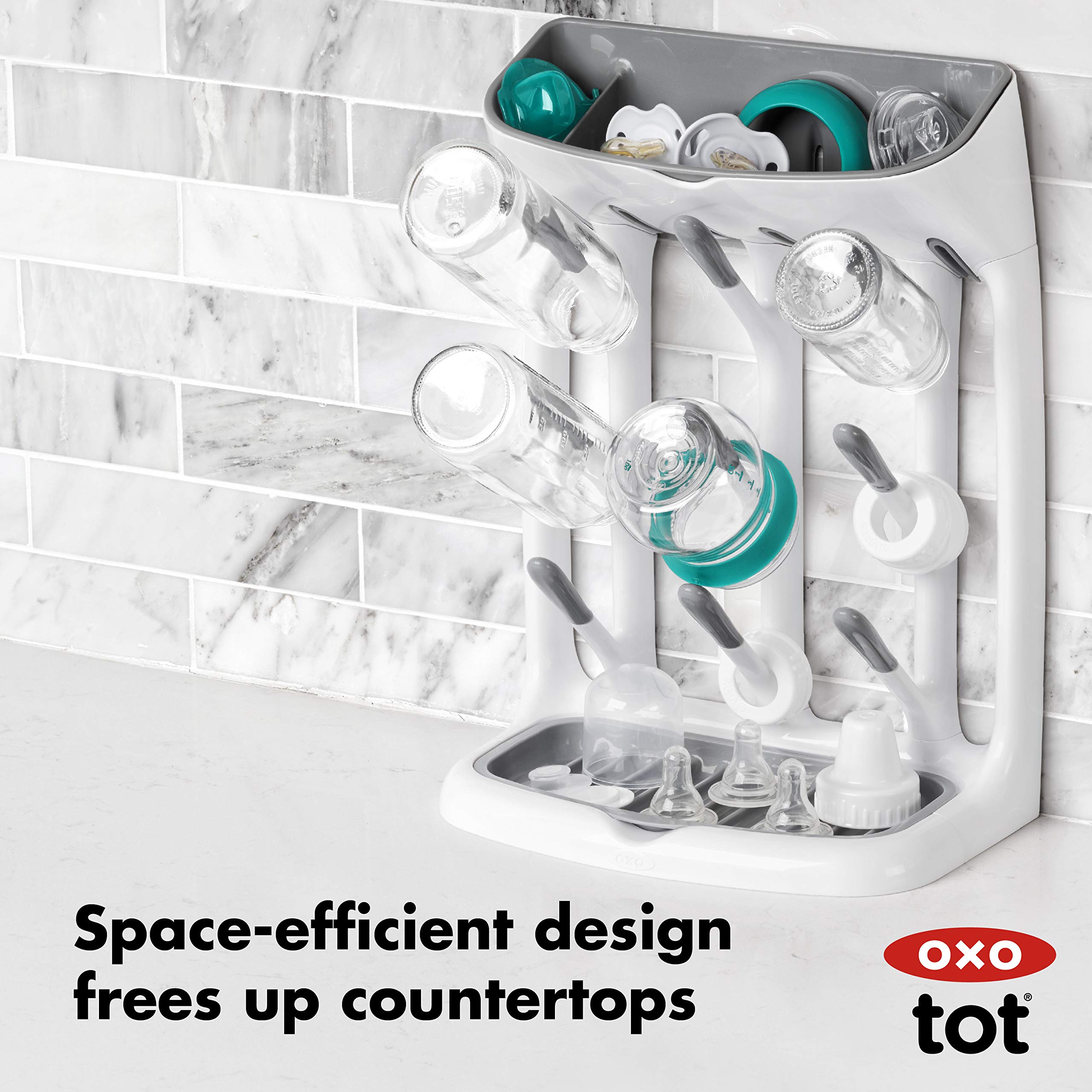 OXO Plastic Tot Space Saving Drying Rack For Kitchen