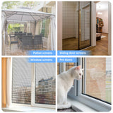 48"x102" Window Screen Mesh, Fiberglass Window Screen, Screen Door Mesh, Windows Screens and Screen Door Replacement, Patio Screen Mesh- Black