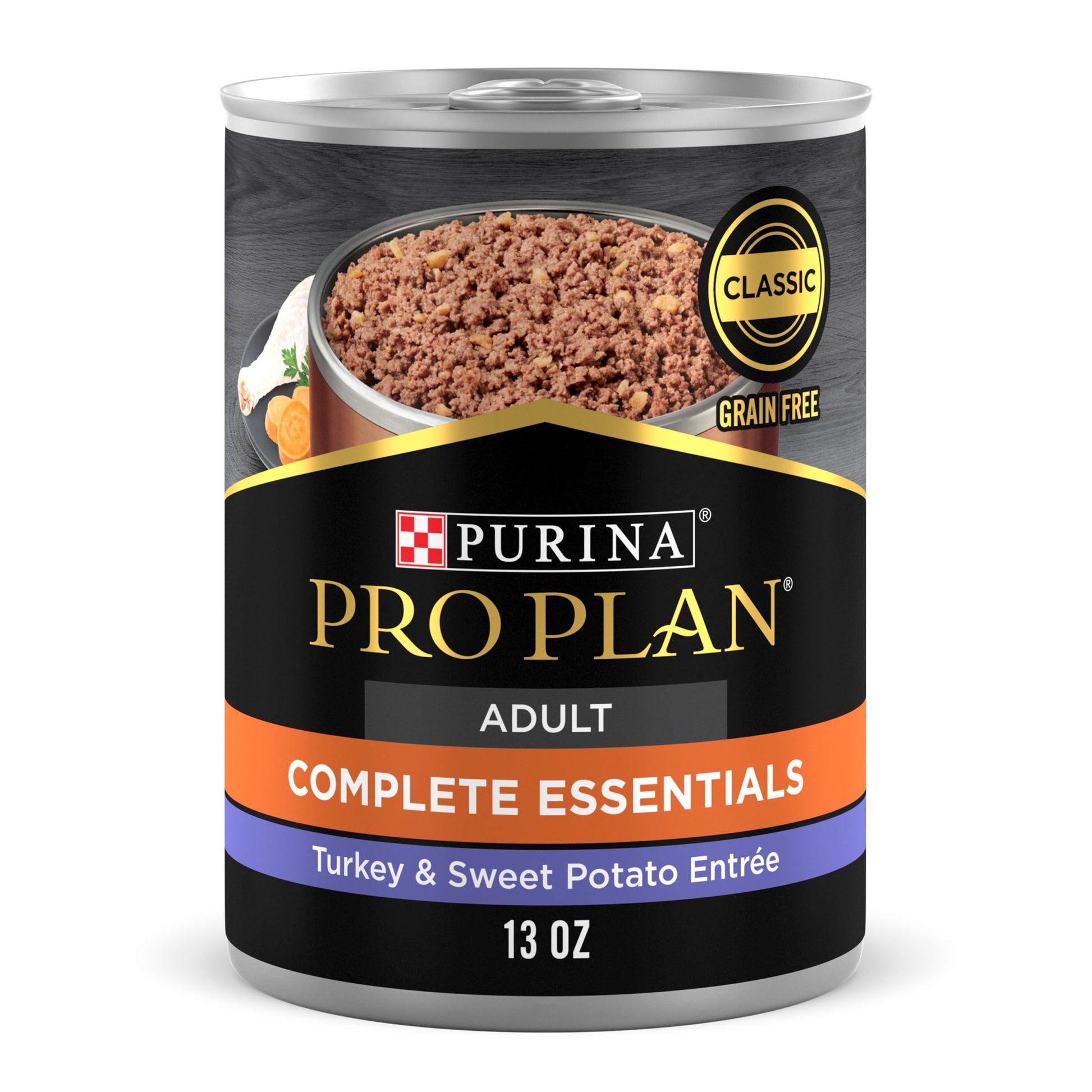 Purina Pro Plan Complete Essentials Classic Pate Dog Food, Beef and Rice Entre - (Pack of 12) 13 oz. Cans